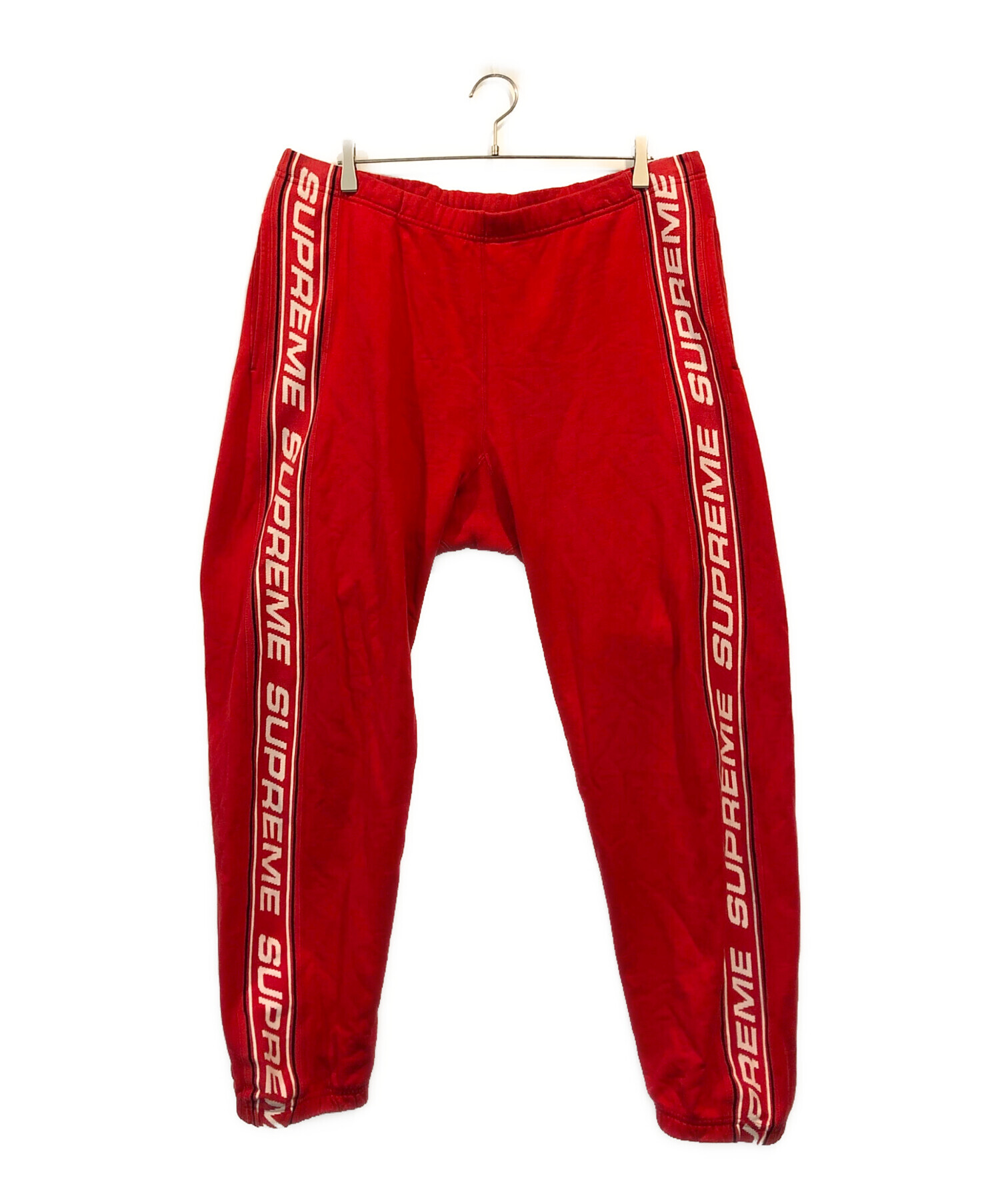中古・古着通販】Supreme (シュプリーム) Text Rib Sweatpant レッド 