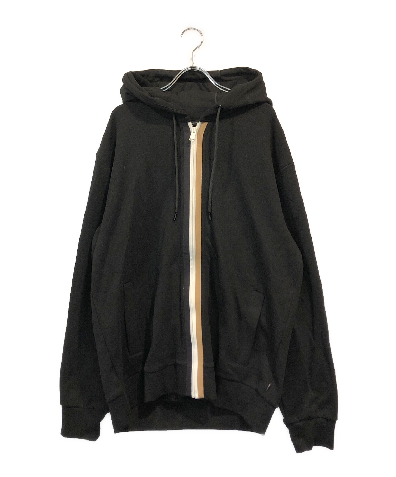 中古・古着通販】BOSS (ボス) ジップパーカー ブラック サイズ:L 