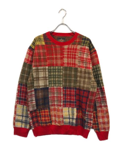 PALACE x BEAMS PLUS パレス ビームスプラス 24AW 別注 BLANKET チェックパッチワーク 大判ブランケット 38-65-0066-156 RED/BEIGE【新古品】【中古】【PALACE × BEAMS PLUS】 新品 PALACE x BEAMS PLUS パレス ビームスプラス 24AW 別注 BLANKET