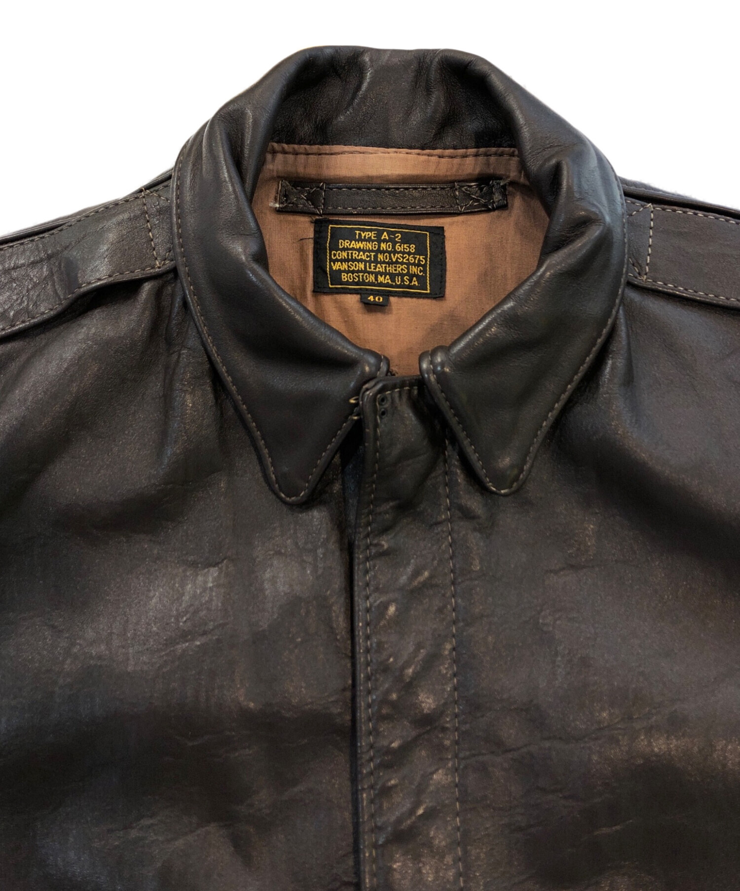 中古・古着通販】VANSON (バンソン) A-2フライトジャケット ブラウン