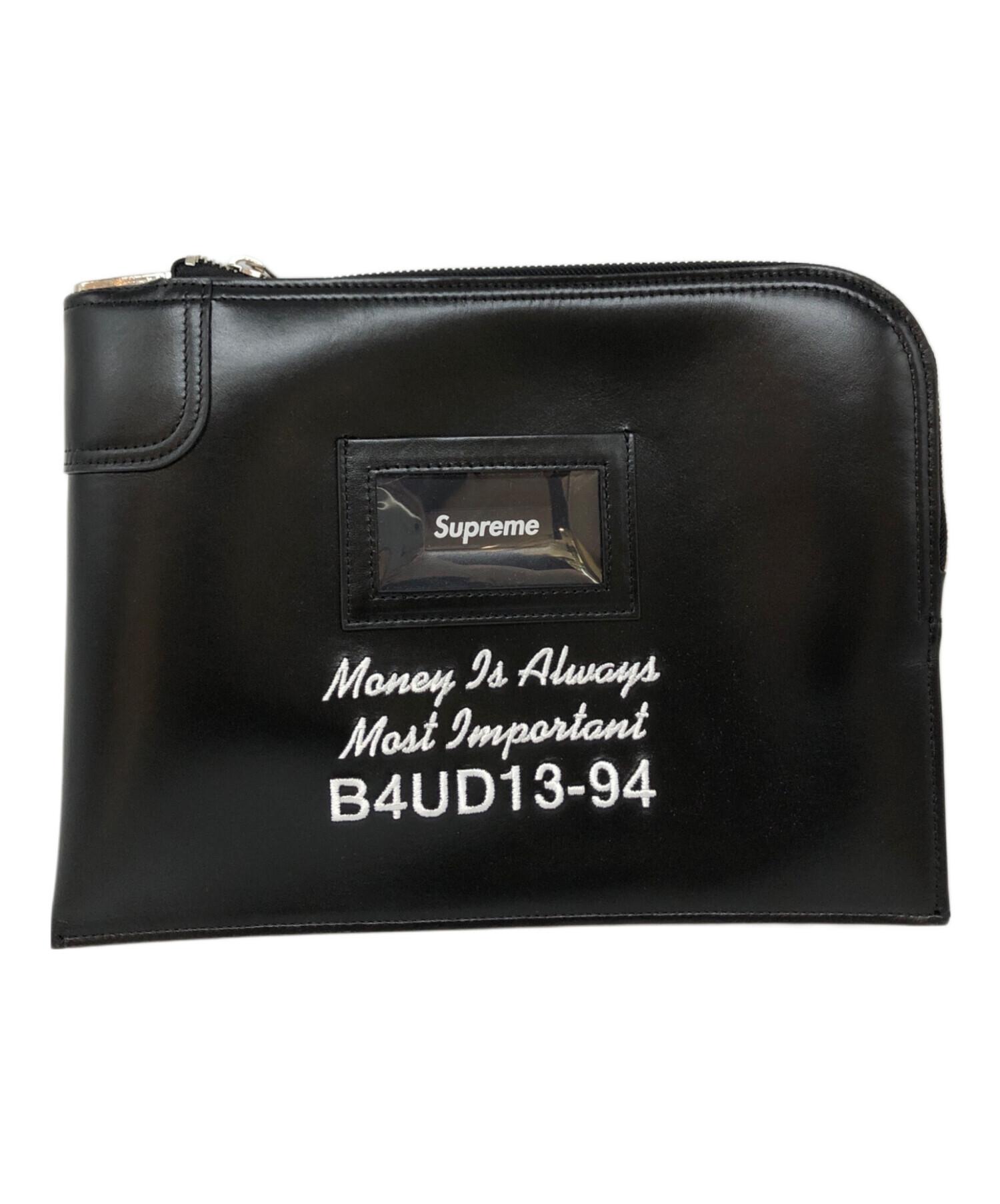 中古・古着通販】Supreme (シュプリーム) Leather Money Bag ブラック 