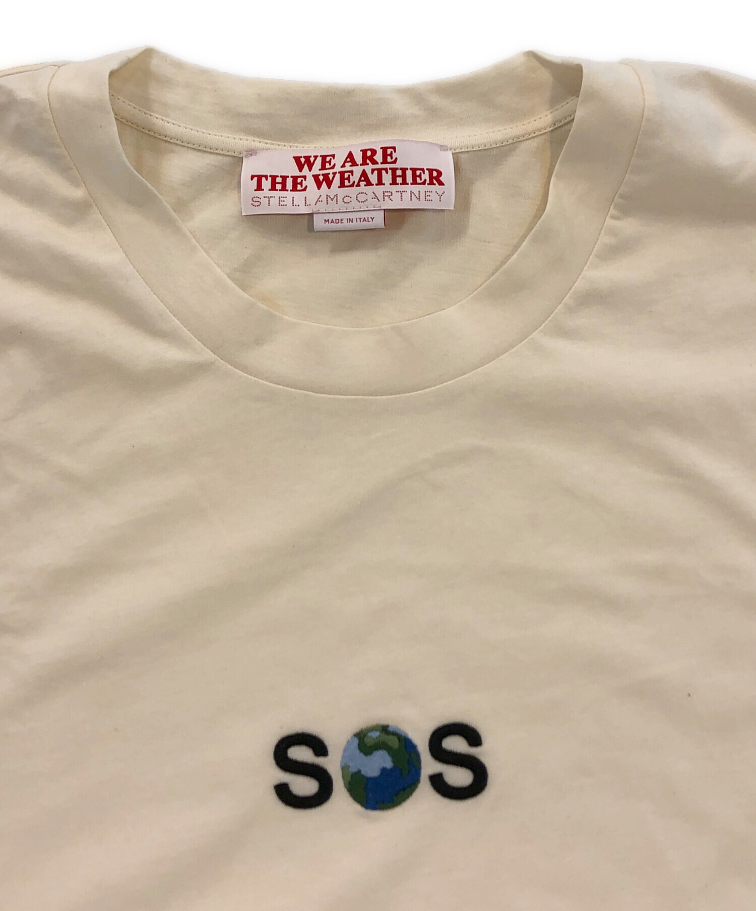 STELLA McCARTNEY Tシャツ・カットソー S ベージュ 【古着】【中古】【送料無料】 中古・古着通販】STELLA McCARTNEY (ステラマッカートニー) SOS刺繍T