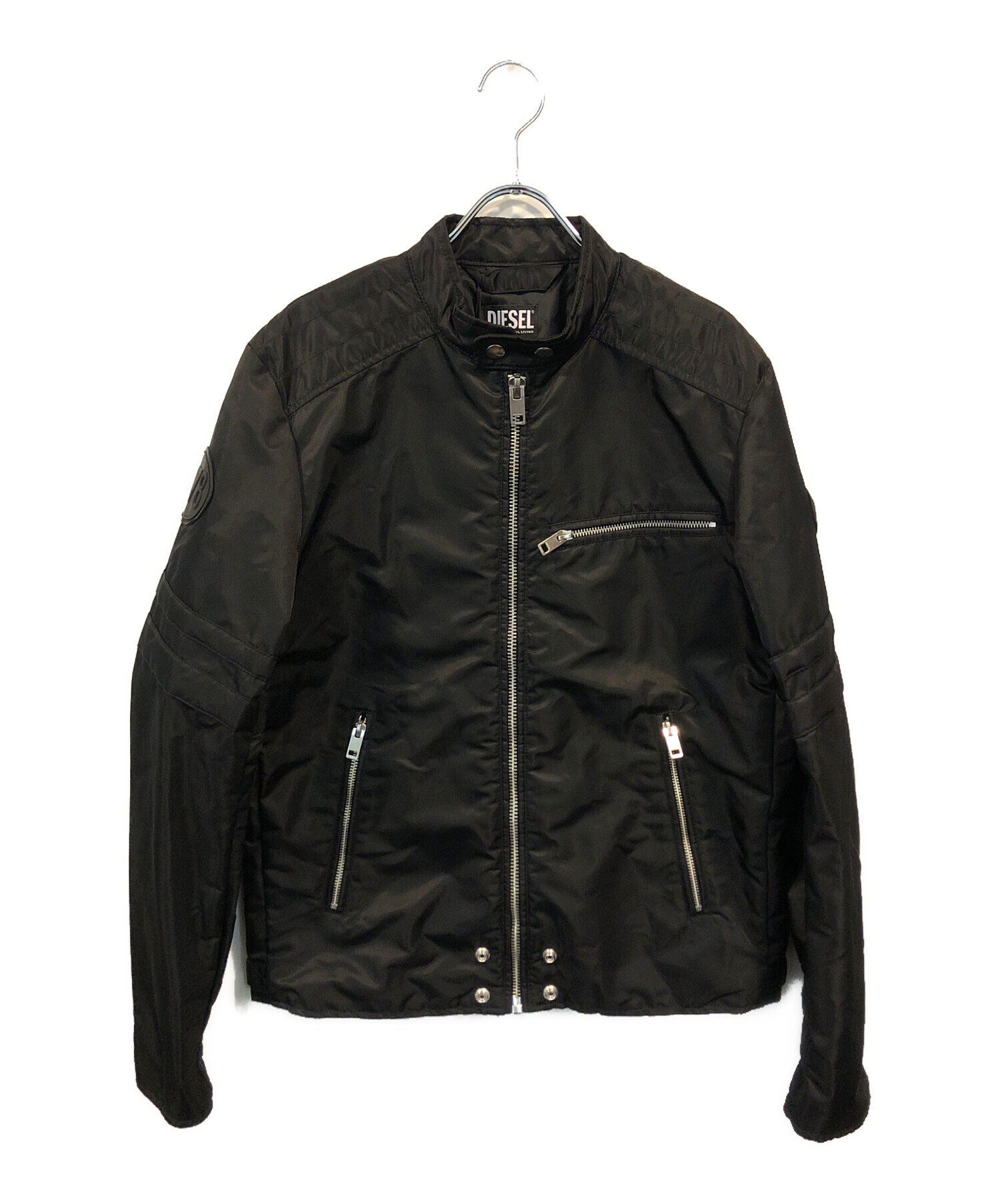 中古・古着通販】DIESEL (ディーゼル) ジップブルゾン ブラック サイズ 