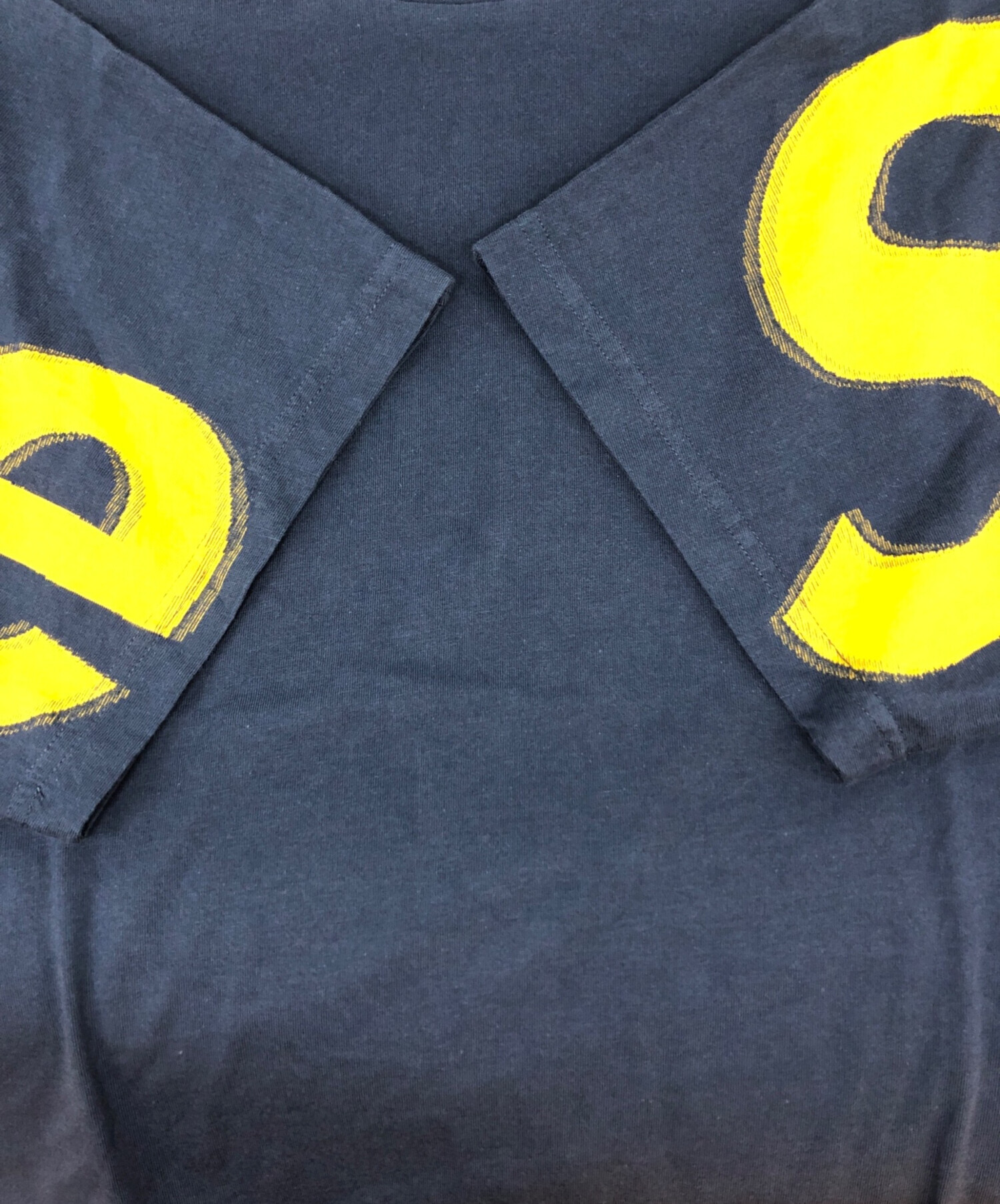 SUPREME メッシュJersey サイズs ネイビー yellow SUPREME メッシュ