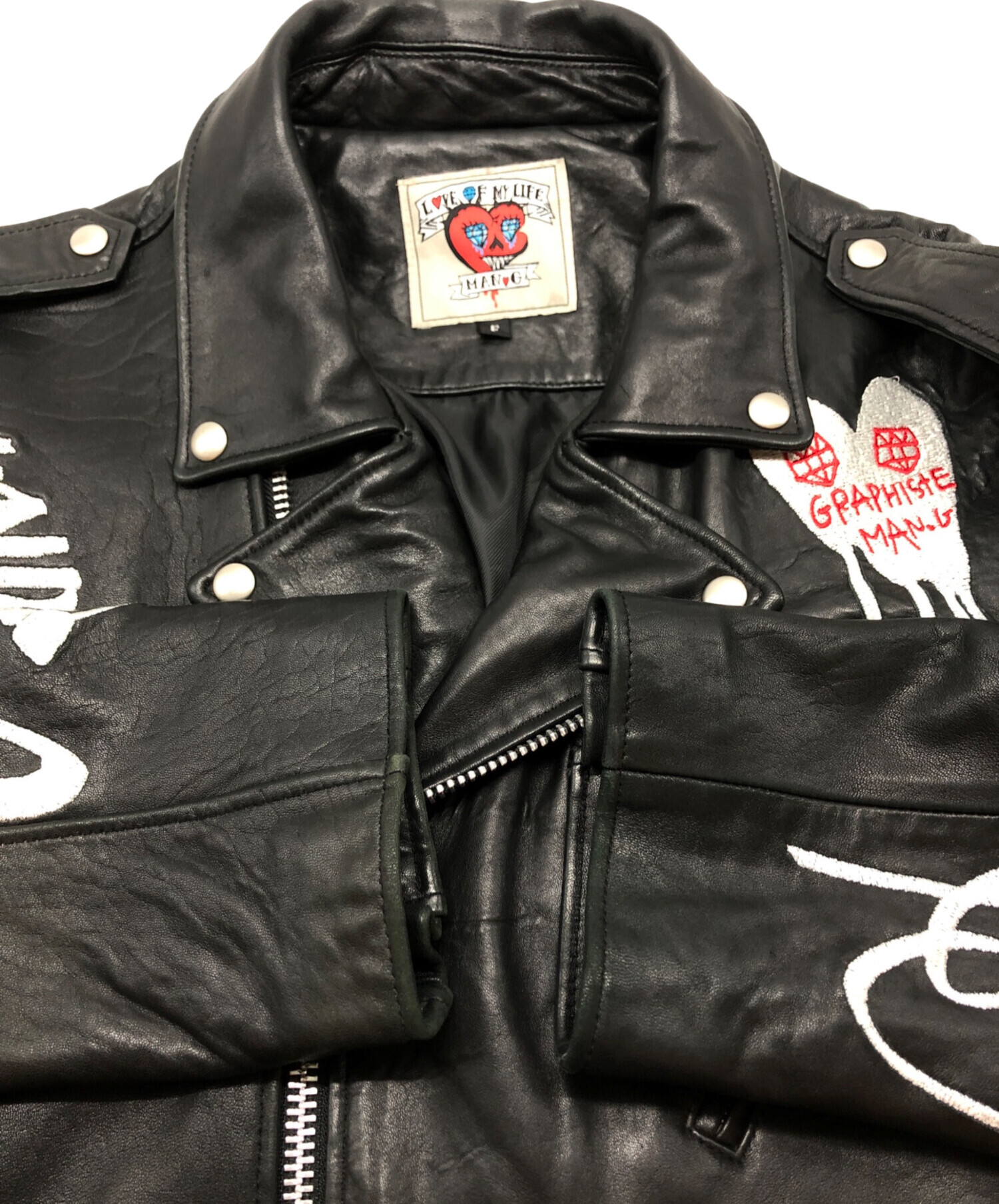 中古・古着通販】GRAPHISTE MAN.G (グラフィスト マンジー) ライダース 