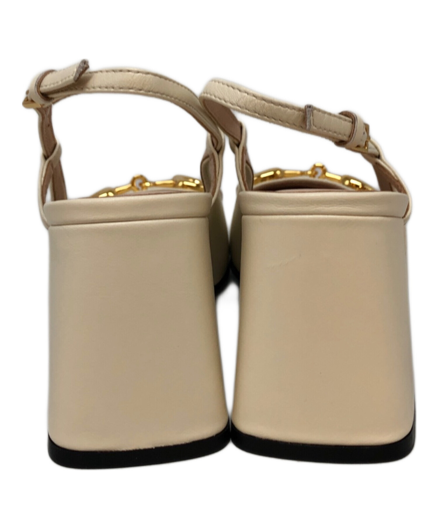 中古・古着通販】GUCCI (グッチ) ホースビットパンプス アイボリー 