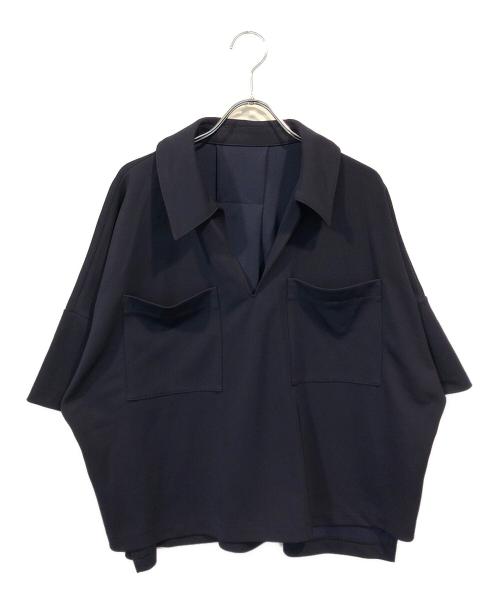 アドーア　ADORE　ウール100%　袖プリーツ　ネイビー　38サイズ　おしゃれ ADORE - 【美品】 ADORE / アドーア | ウール バックプリーツ