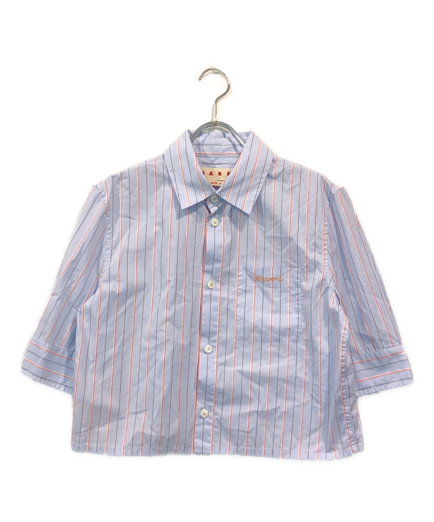 MARNI プリント クロップド 半袖シャツ 中古・古着通販】MARNI (マルニ) 23SSポプリンクロップドシャツ半袖