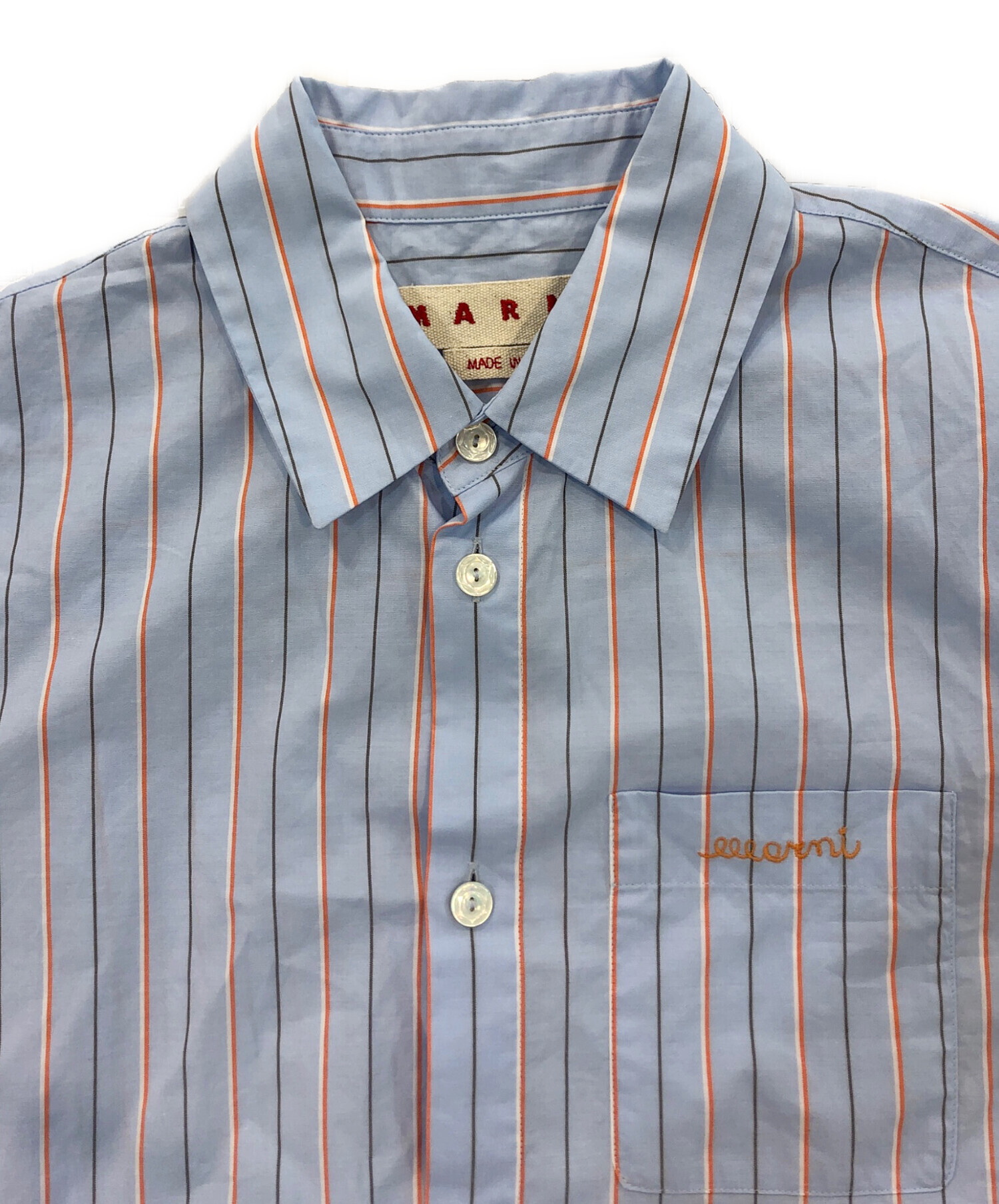 MARNI プリント クロップド 半袖シャツ 中古・古着通販】MARNI (マルニ) 23SSポプリンクロップドシャツ半袖