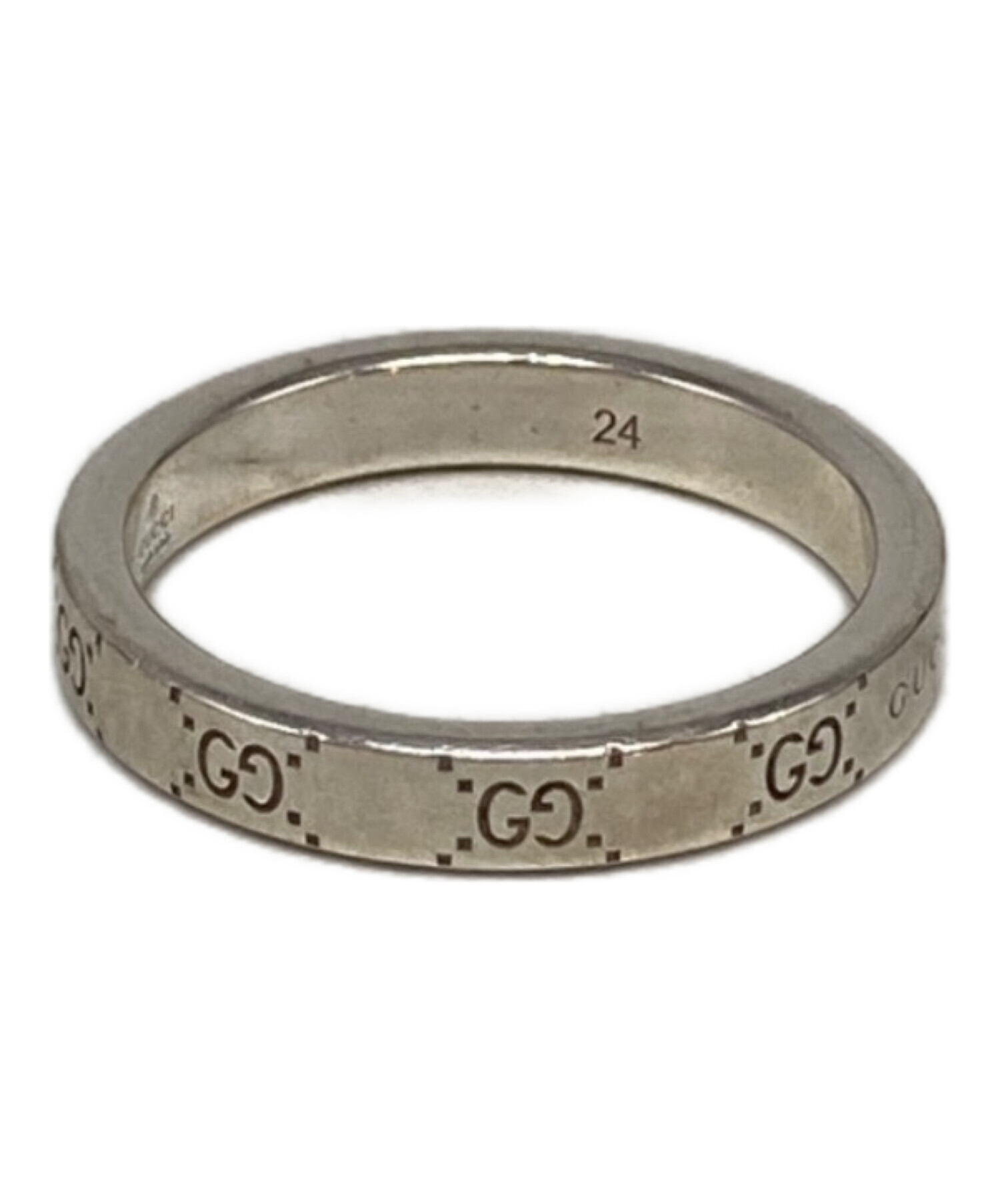 中古・古着通販】GUCCI (グッチ) GGシルバーリング シルバー サイズ:24 