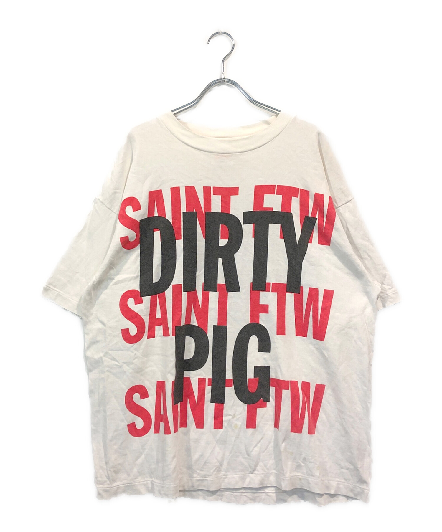 【中古】未使用品 セントマイケル SAINTMICHAEL 25SS DIRTY PIG SS TEE プリントTシャツ カットソー 半袖 M ホワイト 中古・古着通販】SAINT MICHAEL (セントマイケル) DIRTY PIG SS TEE