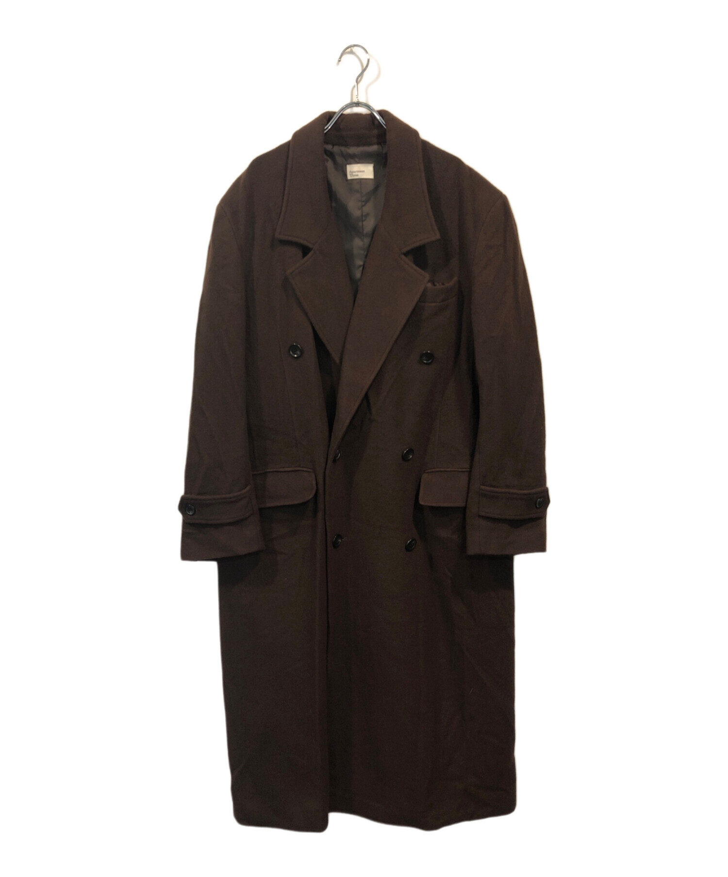 Apartment Three 22AW ダブルブレストオーバーコート　ブラウン Apartment Three 22AW ダブルブレストオーバーコートブラウン