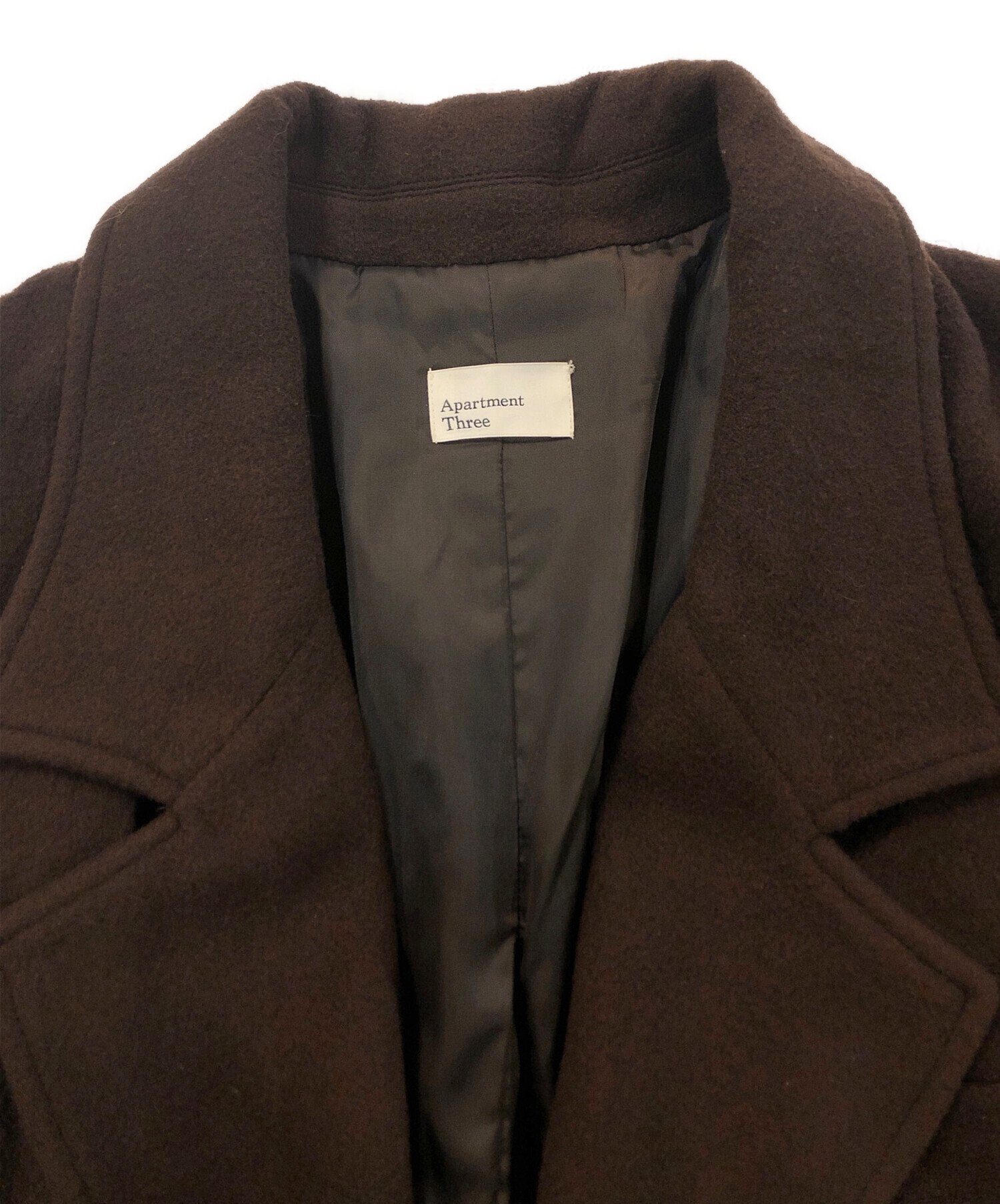Apartment three 22AW チェスターコート　ブラウン Apartment three 22AW チェスターコート ブラウン Apartment three