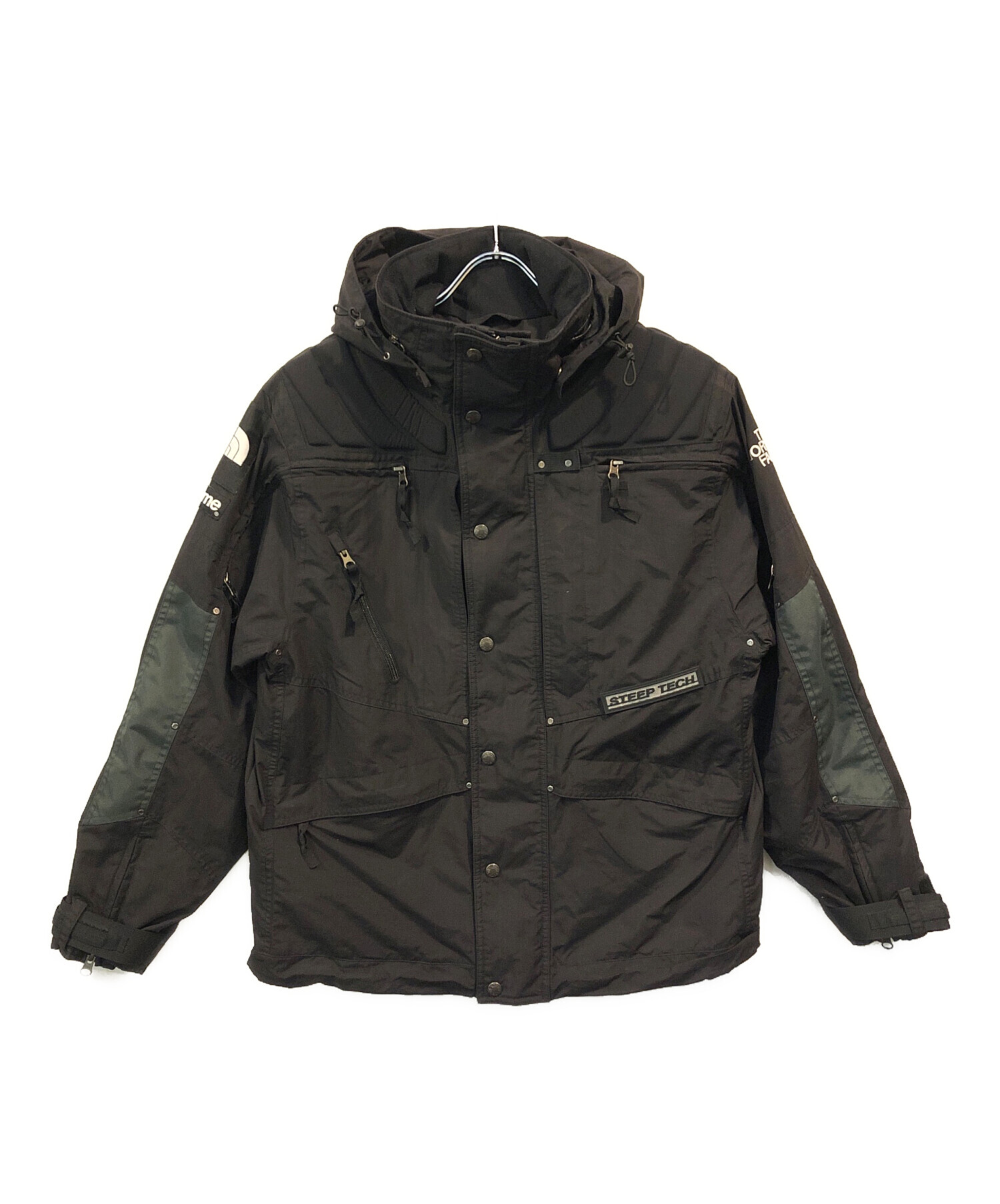 シュプリーム steep tech 黒 ノースフェイス×シュプリーム/スティープ