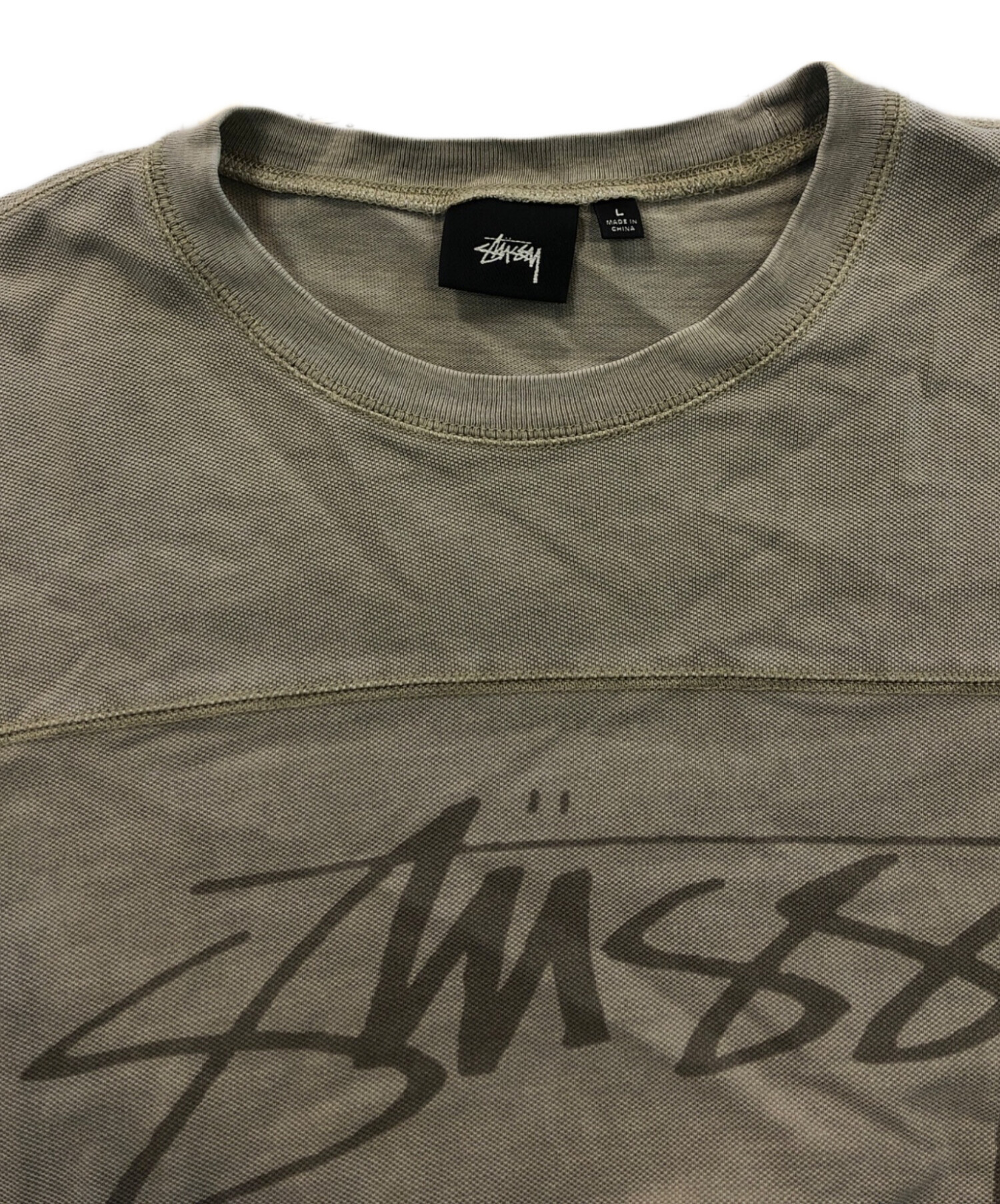 中古・古着通販】stussy (ステューシー) FOOTBALL CREW PIGMENT DYED 