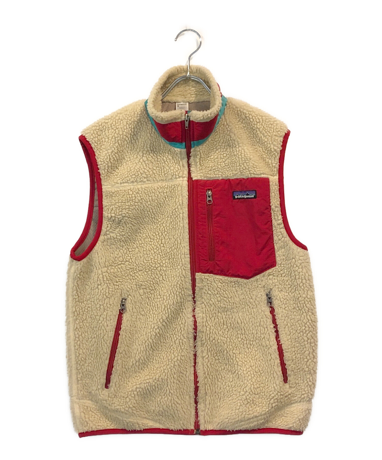美品patagonia パタゴニア　フリースベスト ベージュ　レッド　ボアベスト 中古・古着通販】Patagonia (パタゴニア) レトロXフリースベスト