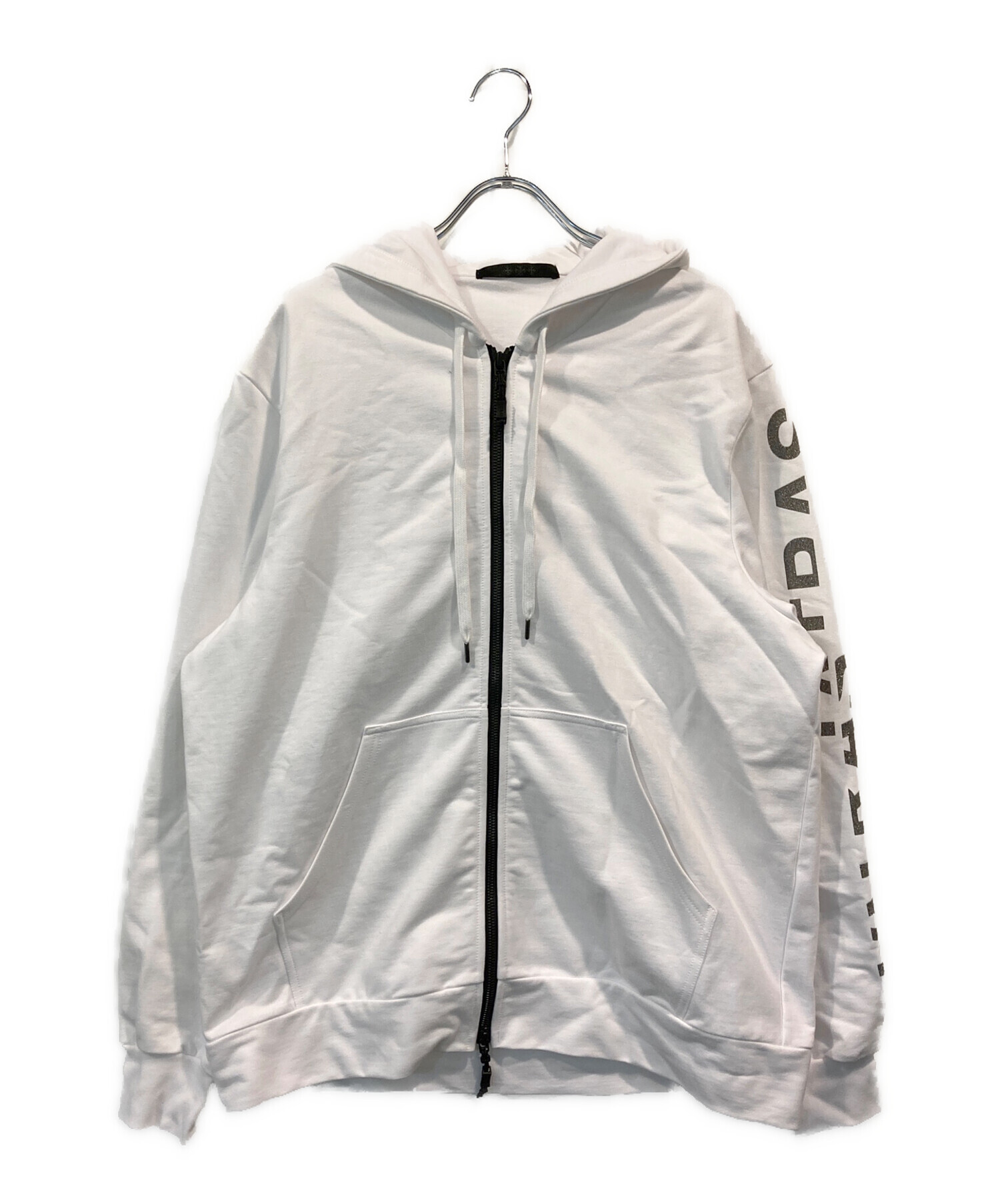 中古・古着通販】TATRAS (タトラス) 袖ロゴジップパーカー ホワイト