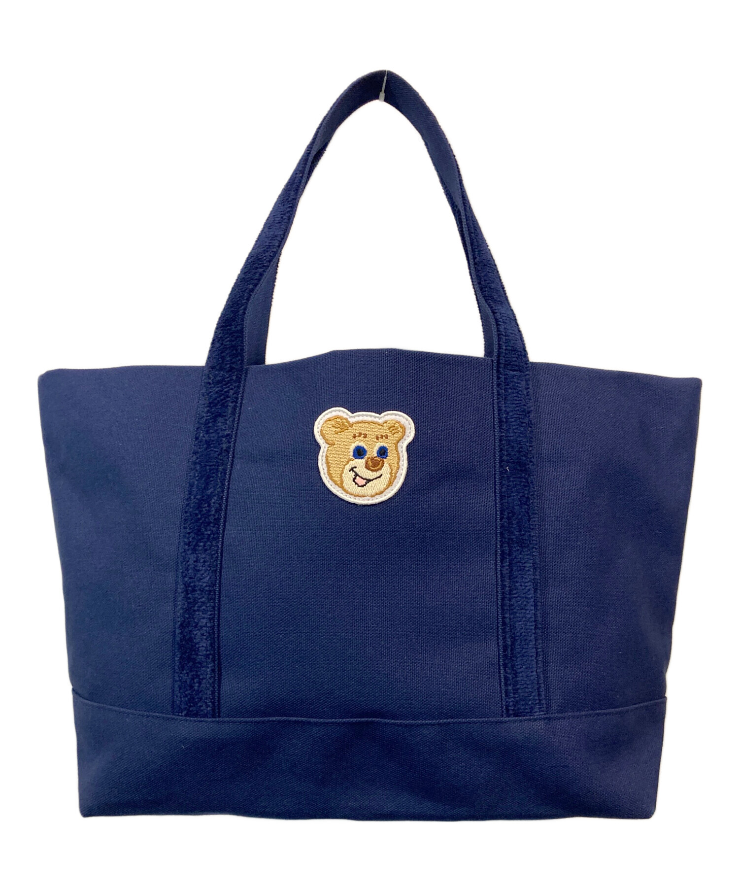 FEILER　フェイラー オールドテディ ワッペントートバッグ ネイビー 小 中古・古着通販】FEILER (フェイラー) オールドテディ ワッペントート
