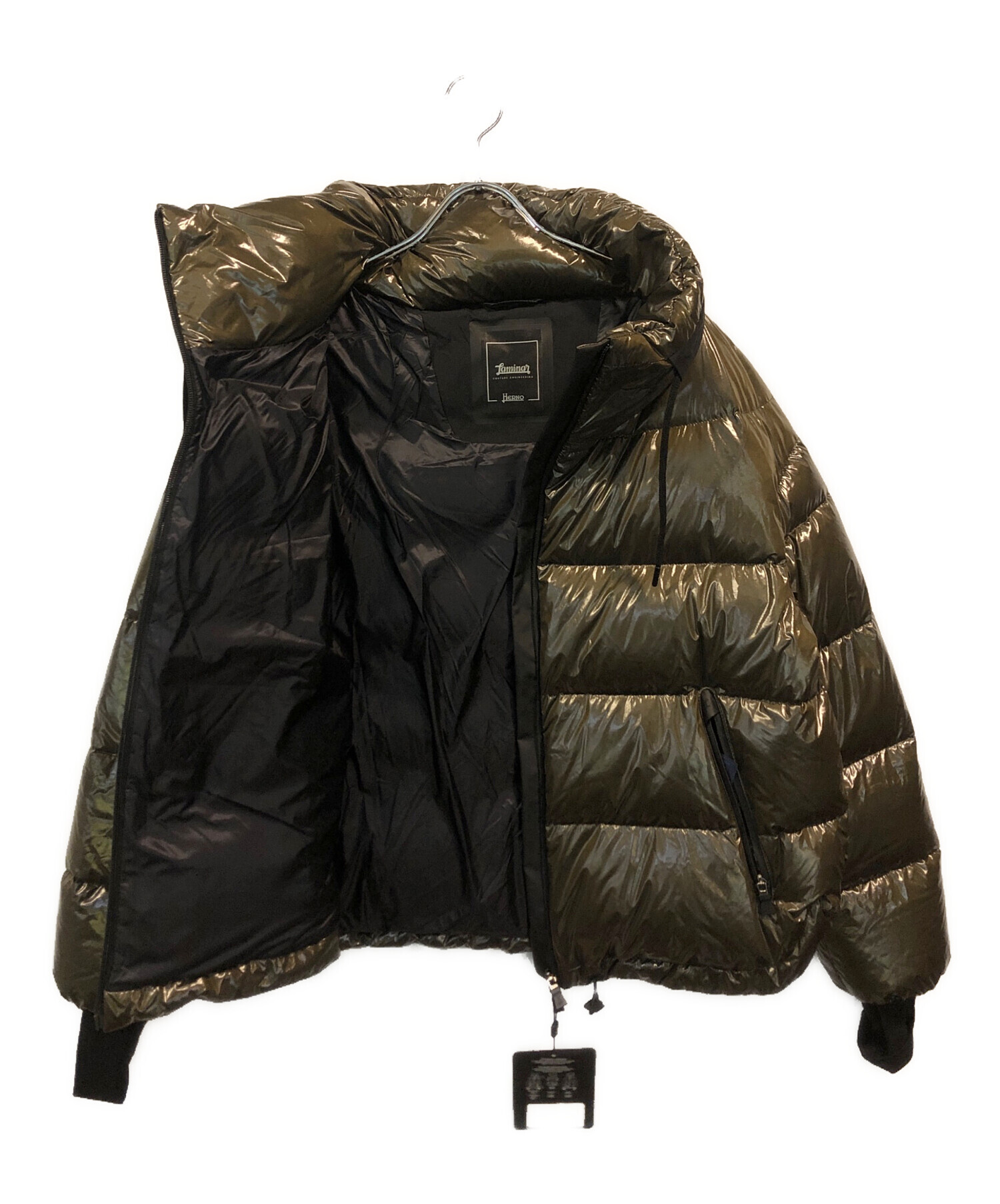 中古・古着通販】HERNO (ヘルノ) Hooded Laminar Down Jacket オリーブ 