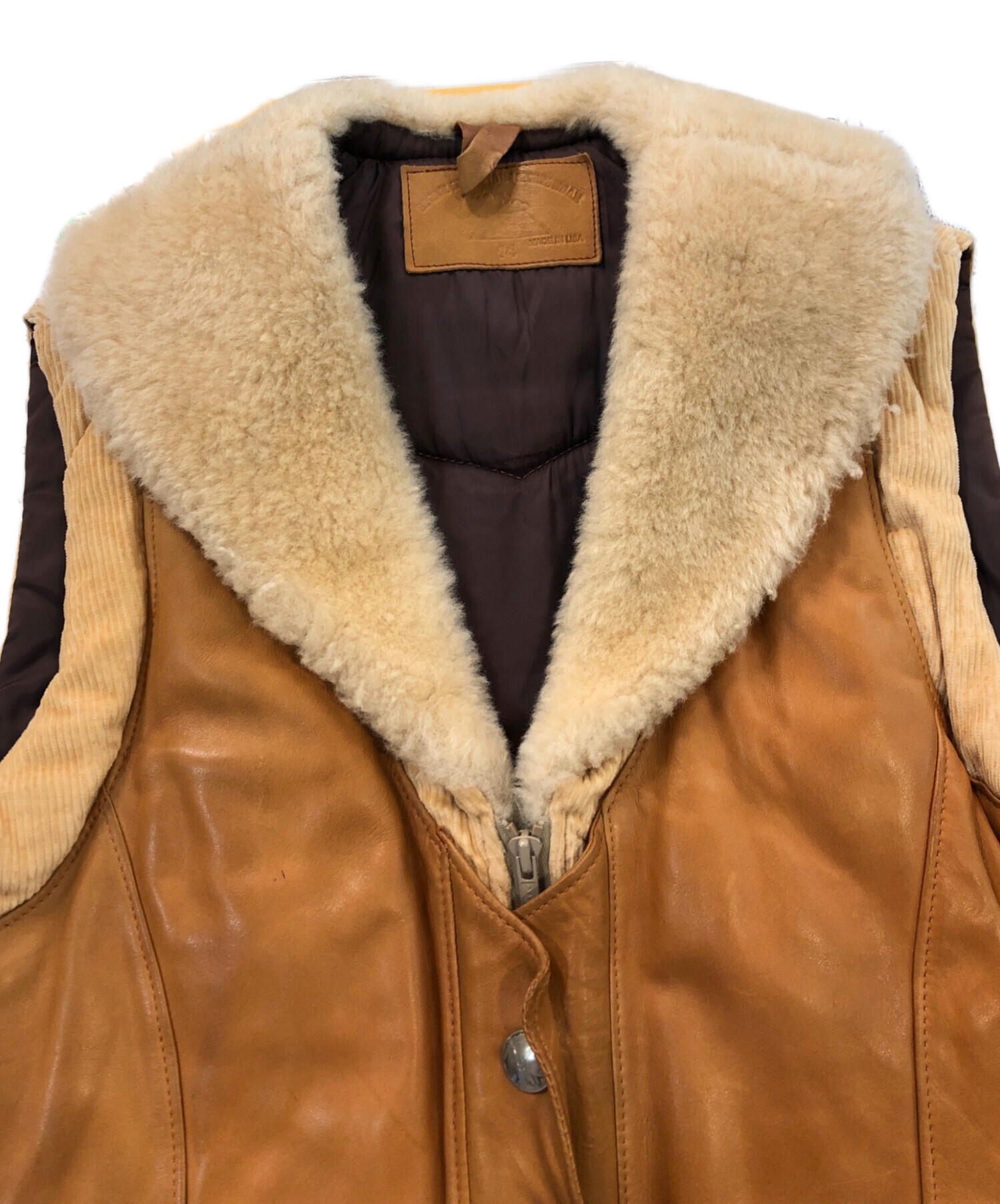 極美品 70s STORM MOUNTAIN SPORTSWEAR レザーベスト POST JUNK / 70's STORM MOUNTAIN SPORTSWEAR Leather / Corduroy
