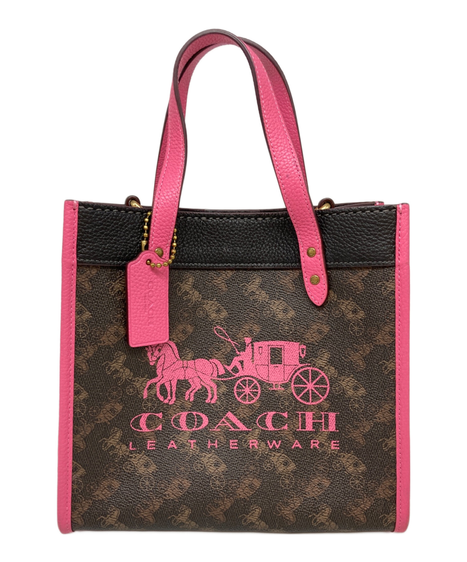 コーチ ショルダーバッグ レザー 馬車ロゴ カメラバッグ 希少カラー