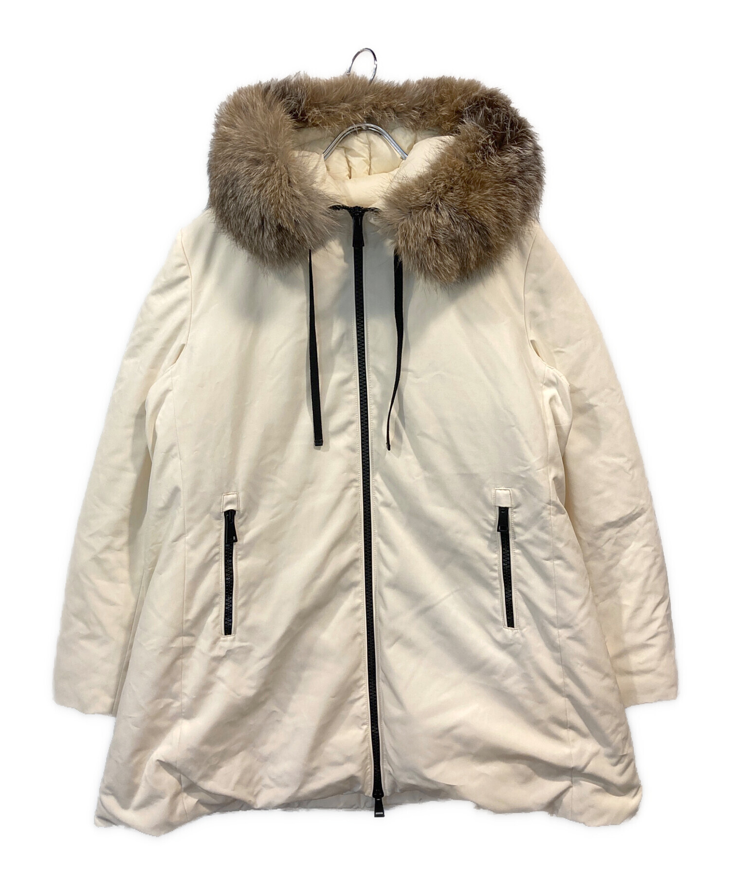 中古・古着通販】MONCLER (モンクレール) ダウンコート アイボリー 