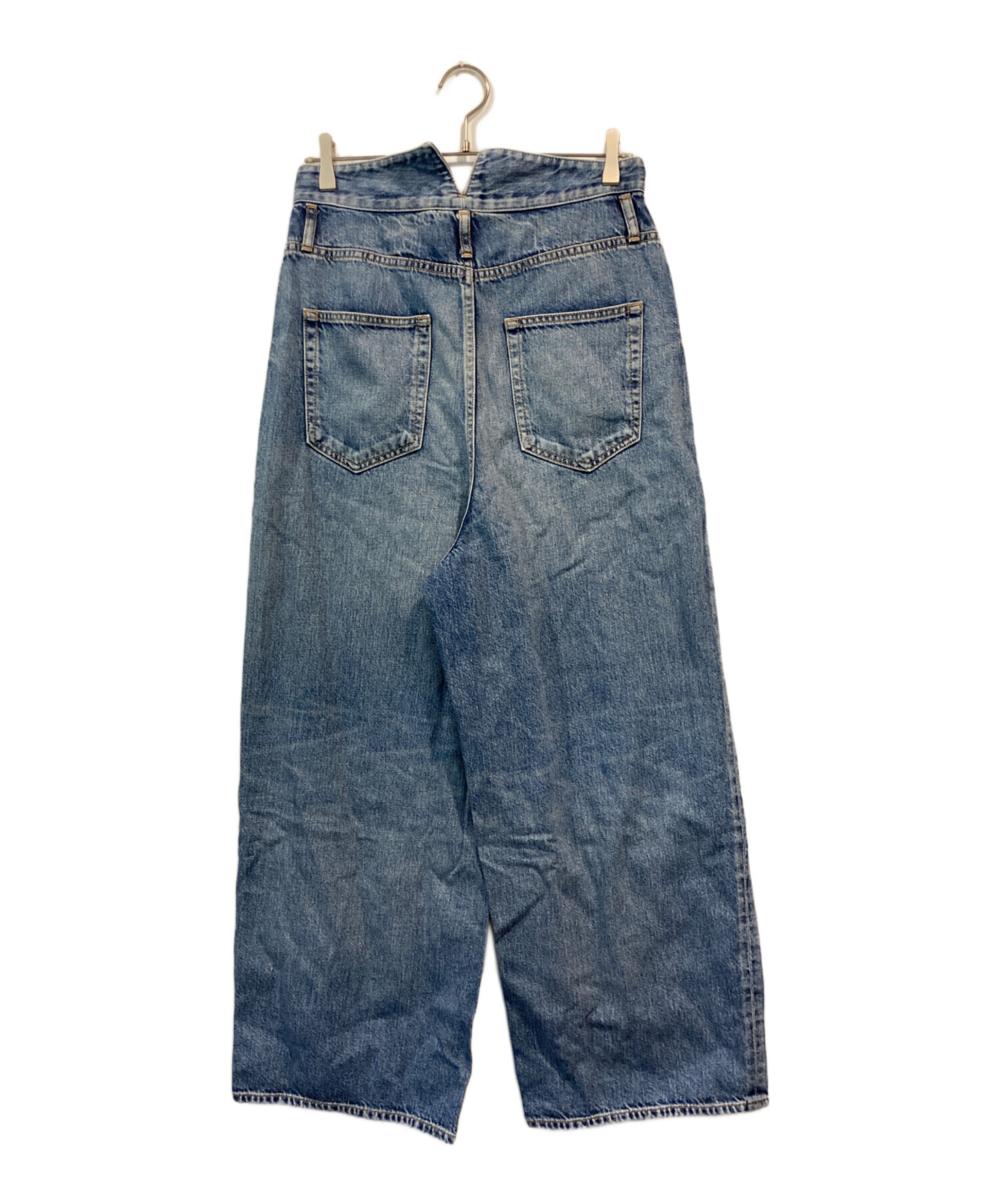 nagonstans デニム nagonstans☆赤ステッチ☆タック入り☆ハイウエスト