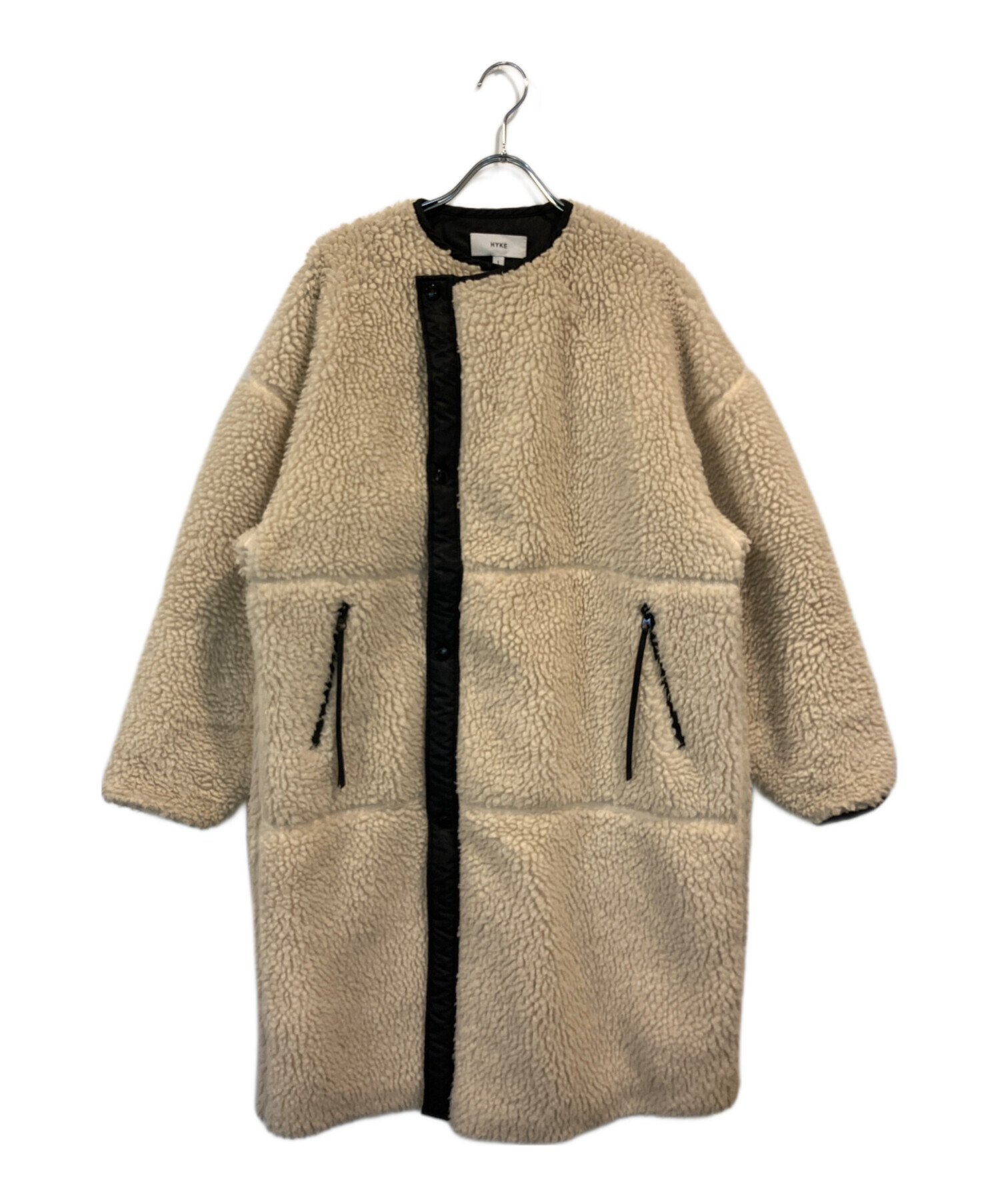 中古・古着通販】HYKE (ハイク) ボアコート ベージュ サイズ