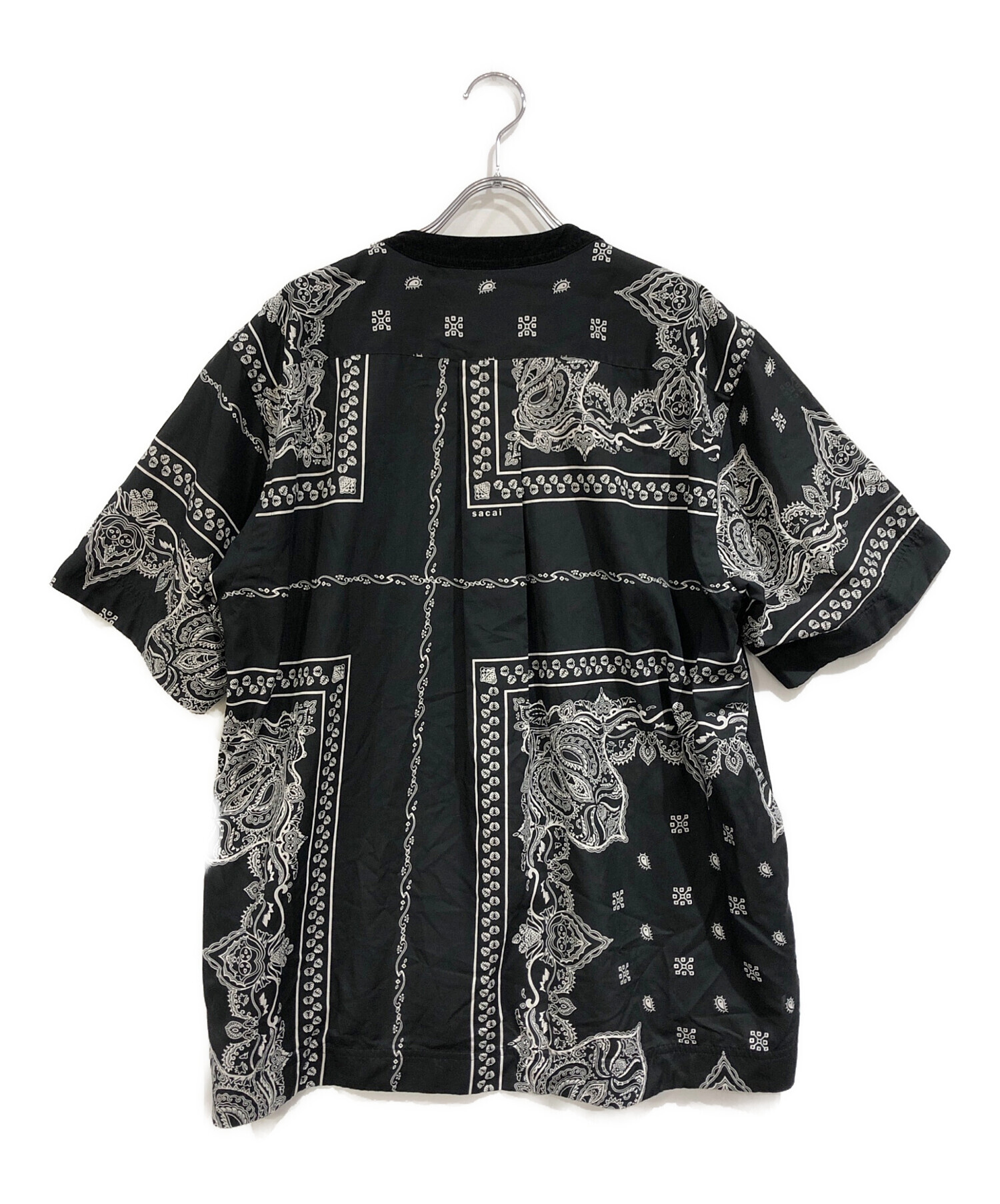 中古・古着通販】sacai (サカイ) ペイズリーシャツ ブラック サイズ:2