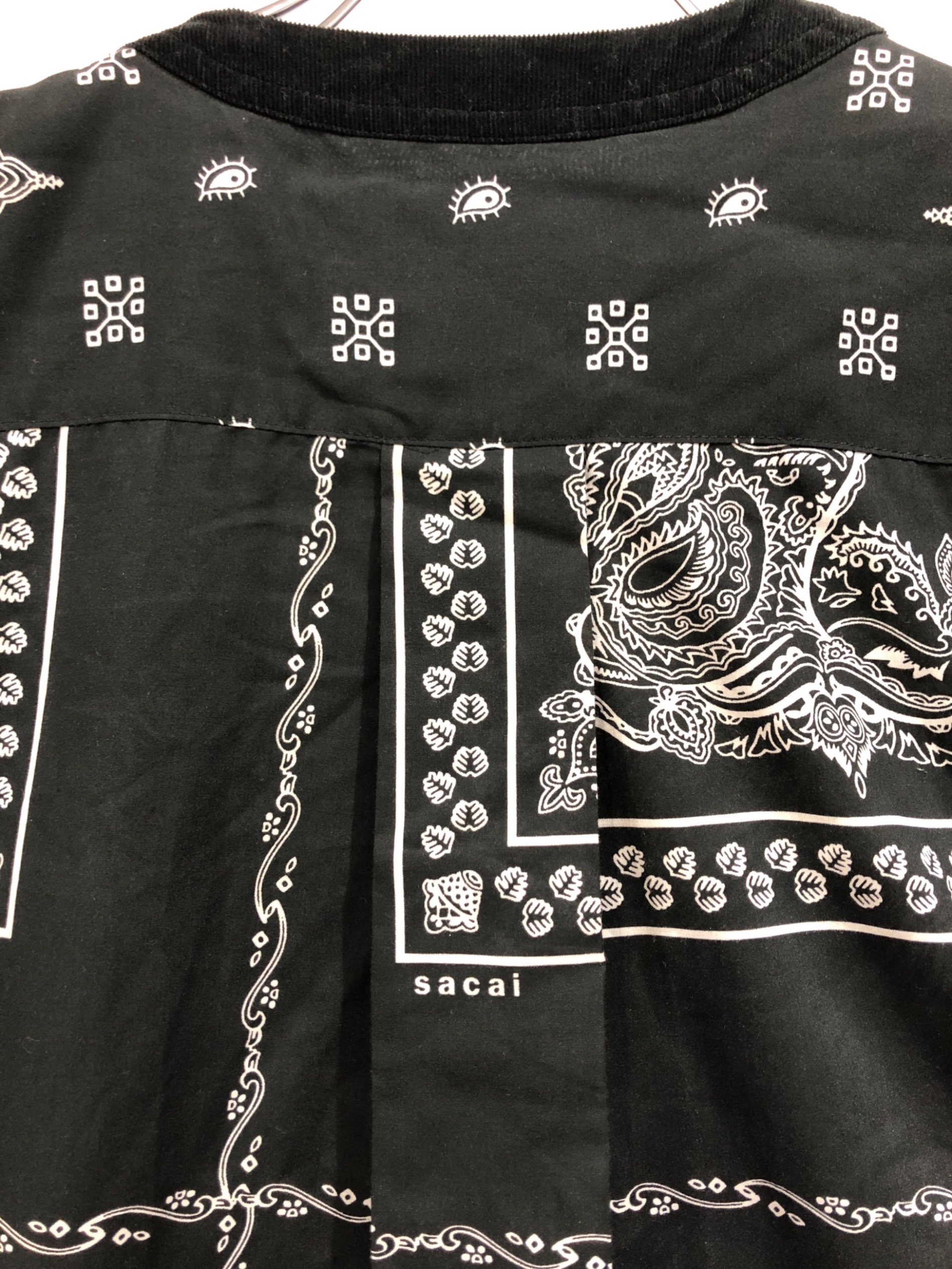 中古・古着通販】sacai (サカイ) ペイズリーシャツ ブラック サイズ:2