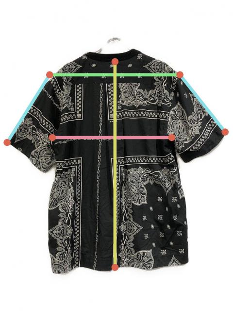 中古・古着通販】sacai (サカイ) ペイズリーシャツ ブラック サイズ:2
