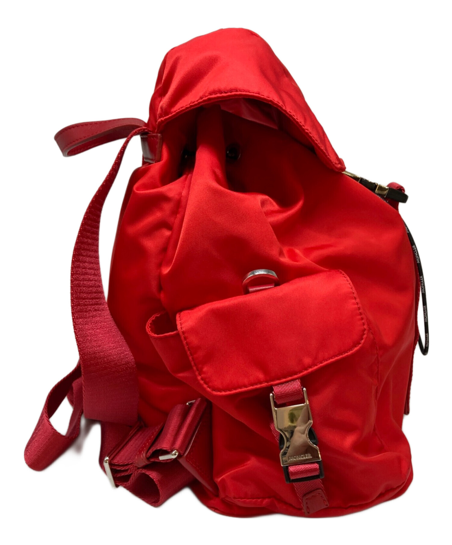 中古・古着通販】MONCLER (モンクレール) ナイロンリュック レッド 