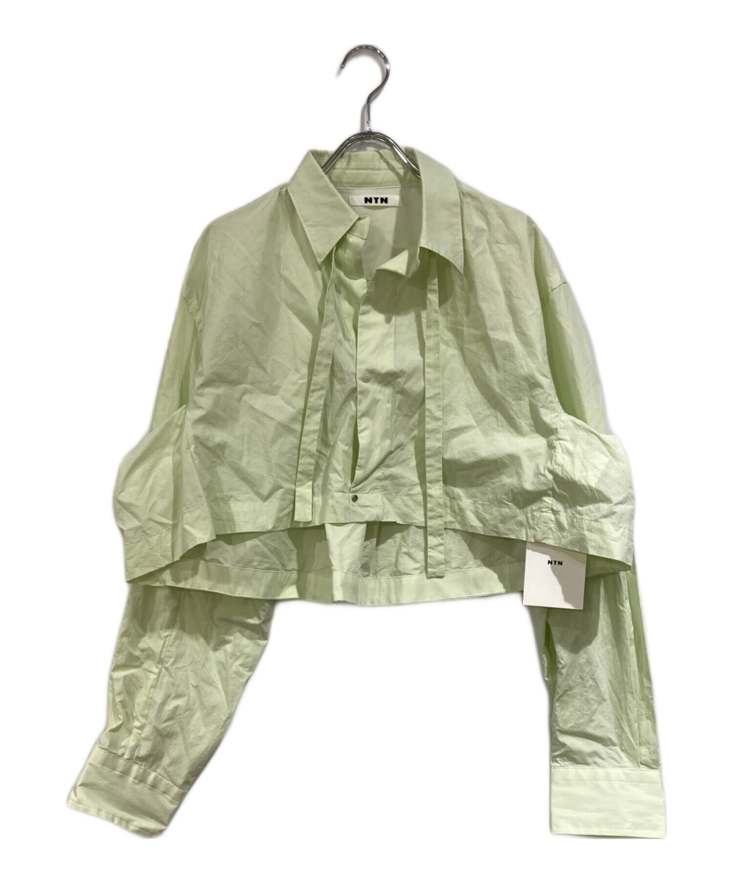 中古・古着通販】NTN (エヌティーエヌ) クロップド シャツ グリーン 