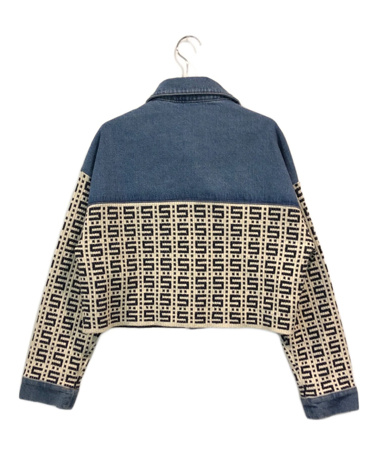 中古・古着通販】Sandro (サンドロ) ツイード切替デニムジャケット