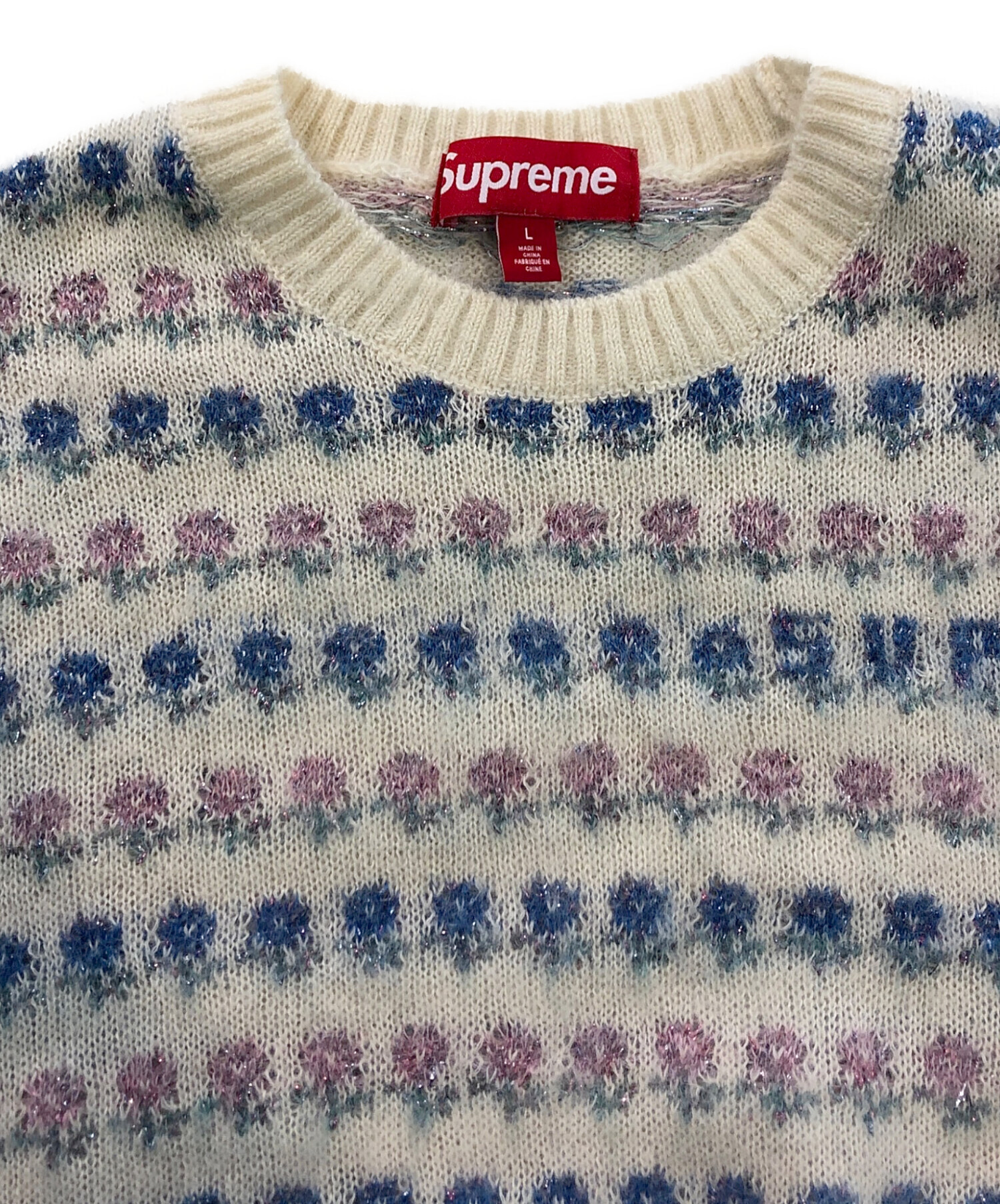 中古・古着通販】Supreme (シュプリーム) フラワーメタリックセーター