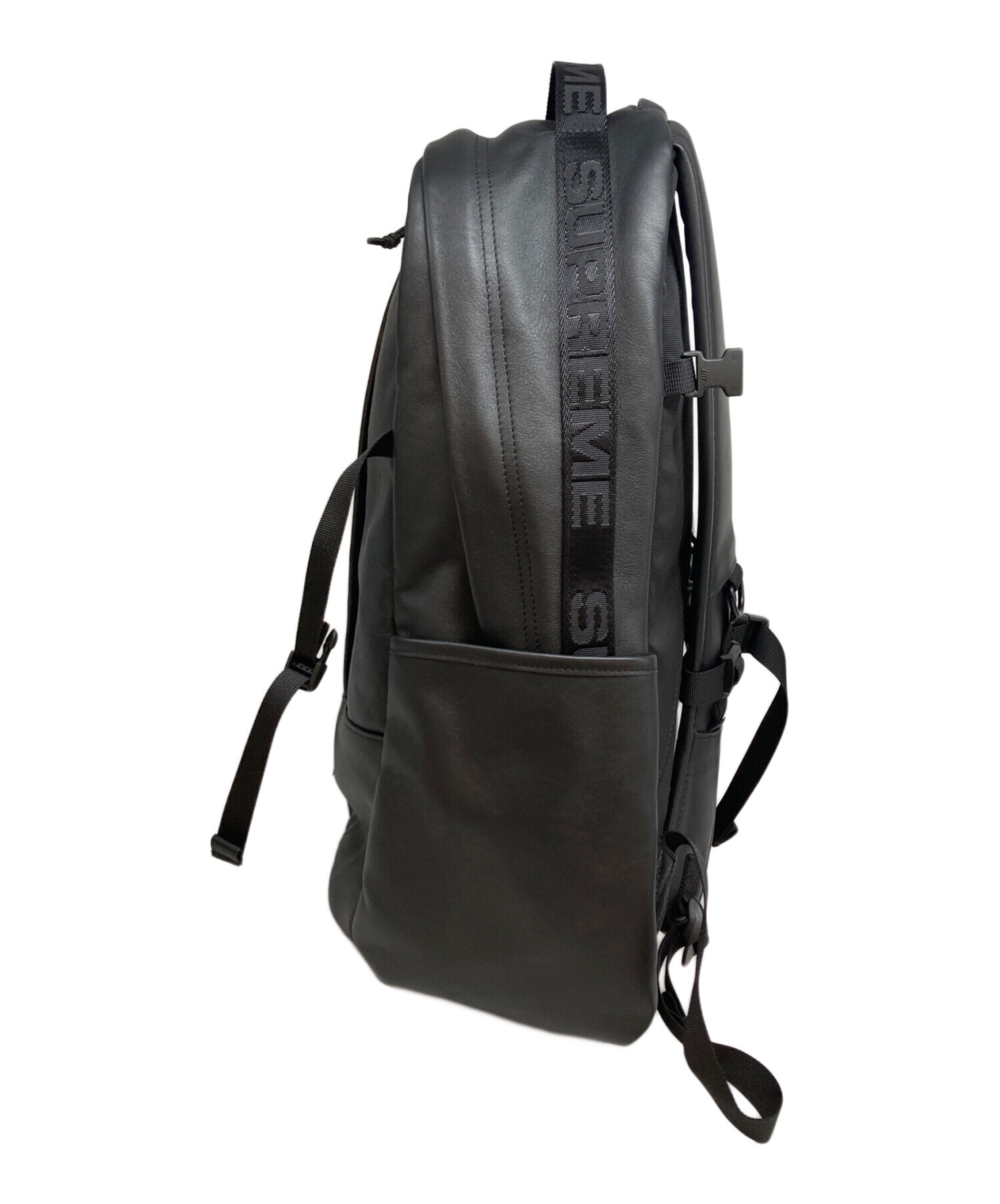 中古・古着通販】Supreme (シュプリーム) Leather Backpack ブラック 
