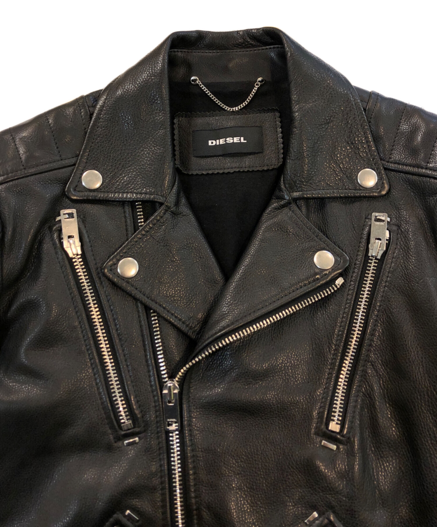 中古・古着通販】DIESEL (ディーゼル) ダブルライダースジャケット