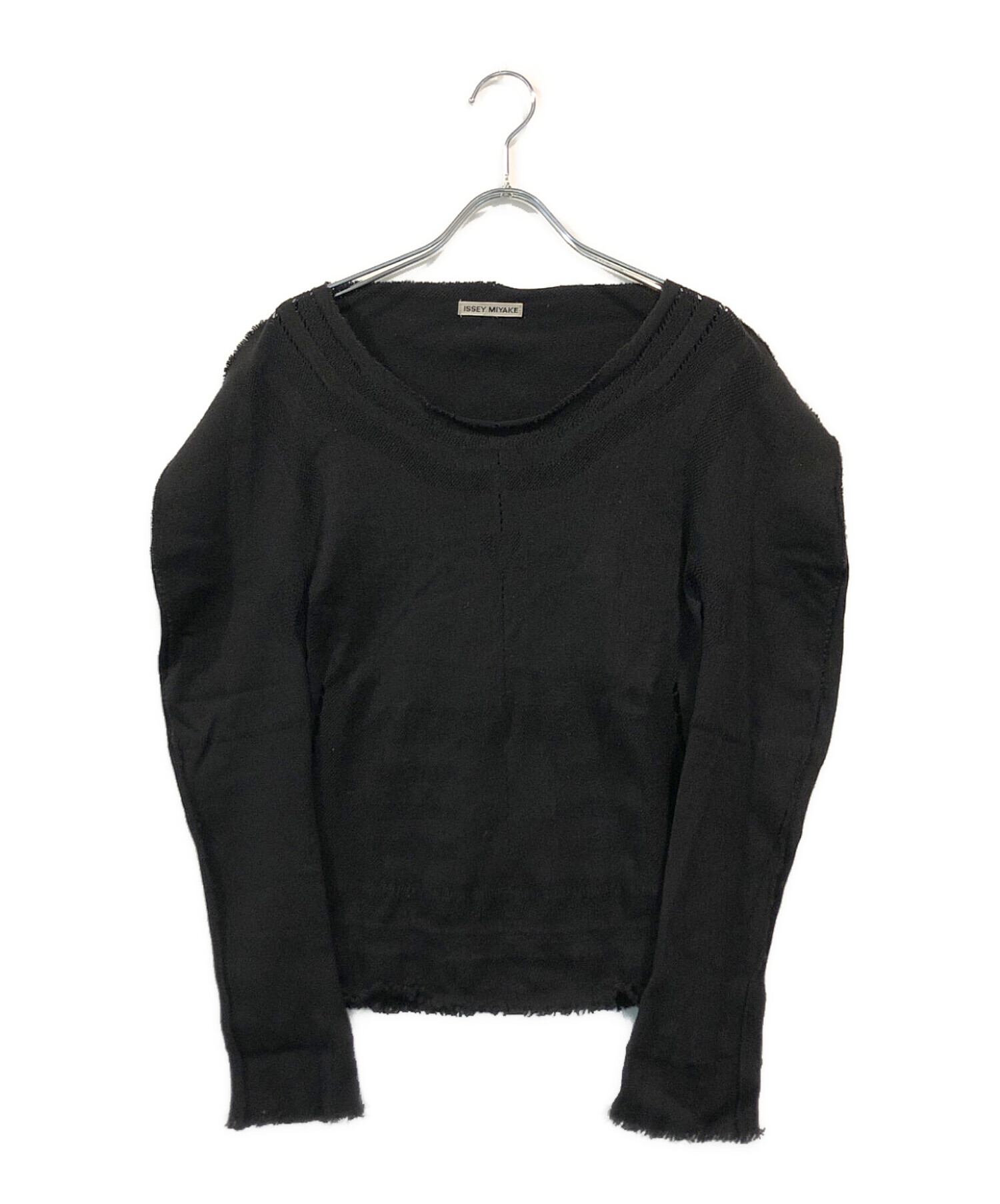 中古・古着通販】ISSEY MIYAKE (イッセイミヤケ) ニット ブラック