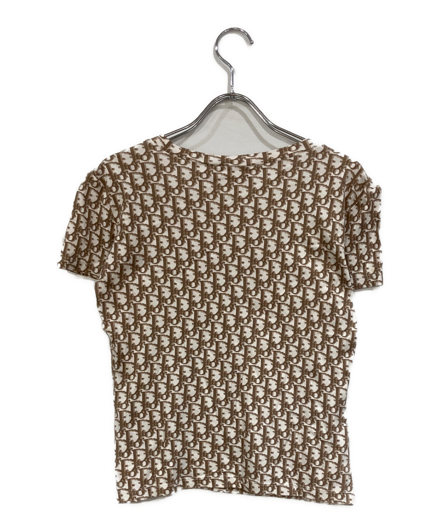 クリスチャンディオール Tシャツ　トロッターか柄　Vネック ガリアーノか期 中古・古着通販】Christian Dior (クリスチャン ディオール