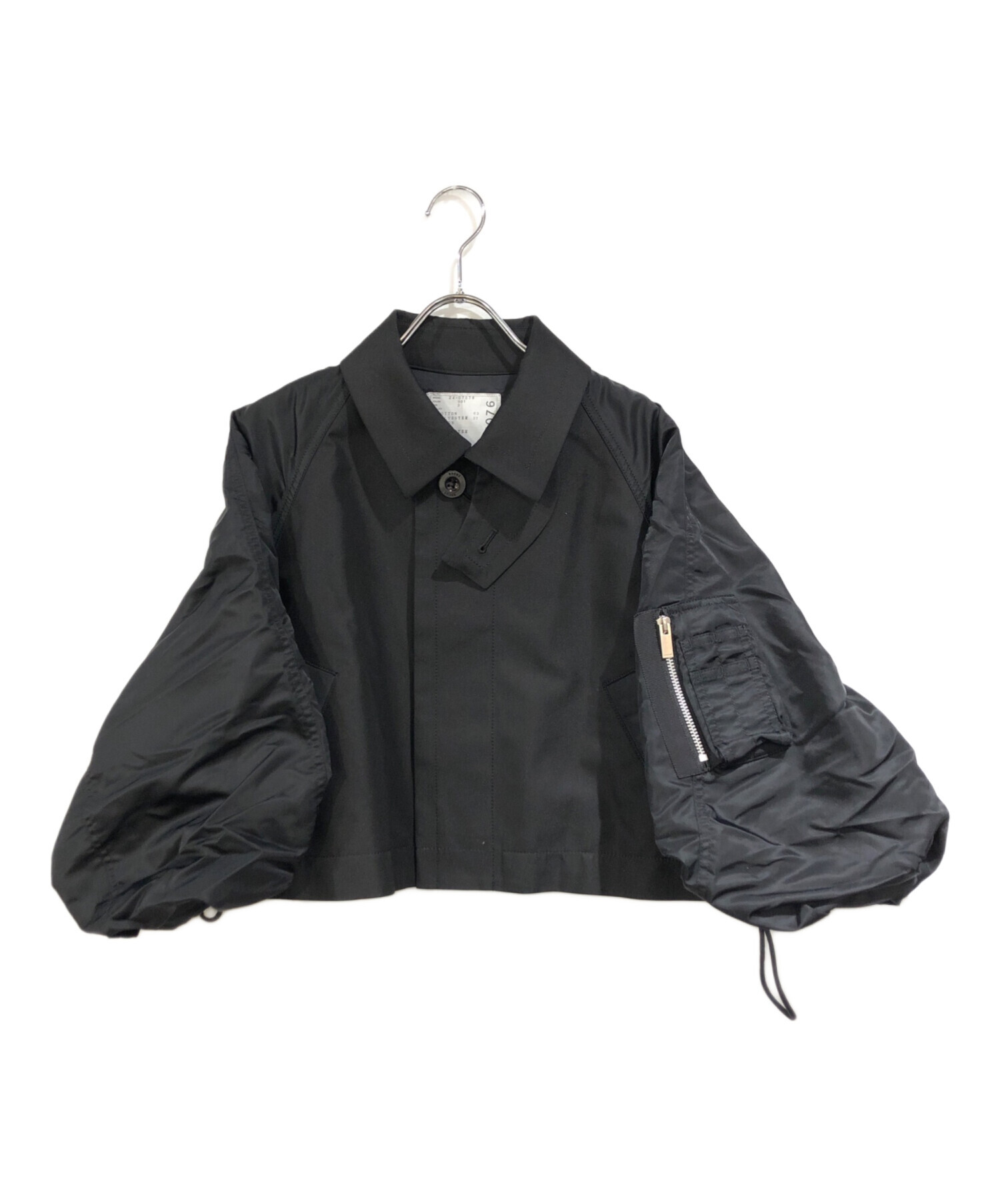 中古・古着通販】sacai (サカイ) ナイロンデザインジャケット ブラック  