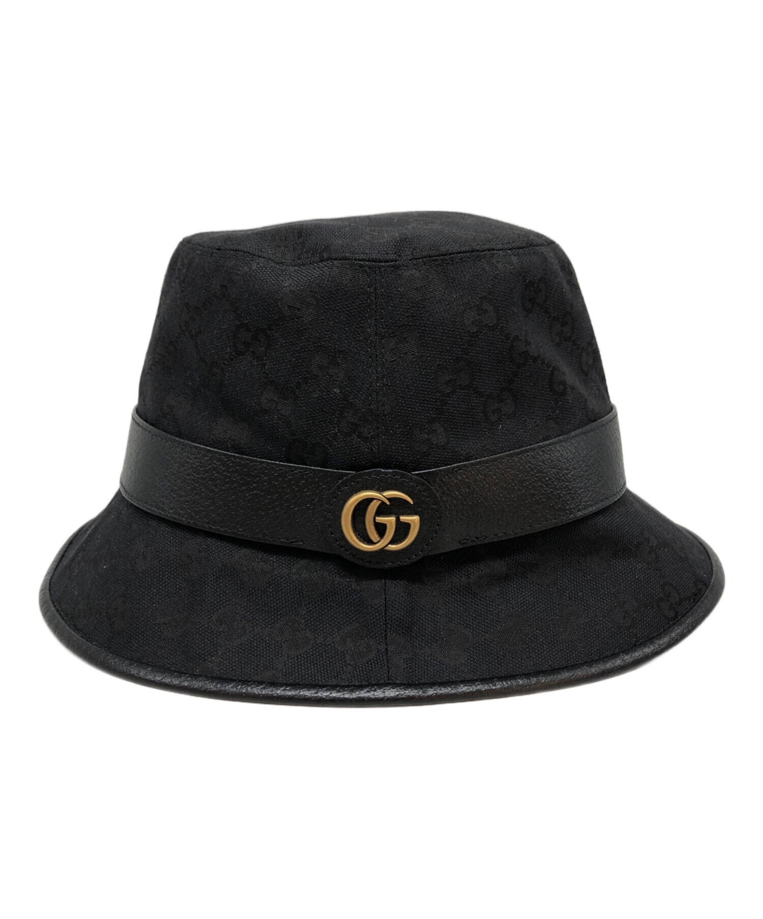 中古・古着通販】GUCCI (グッチ) GGキャンバスバケットハット ブラック