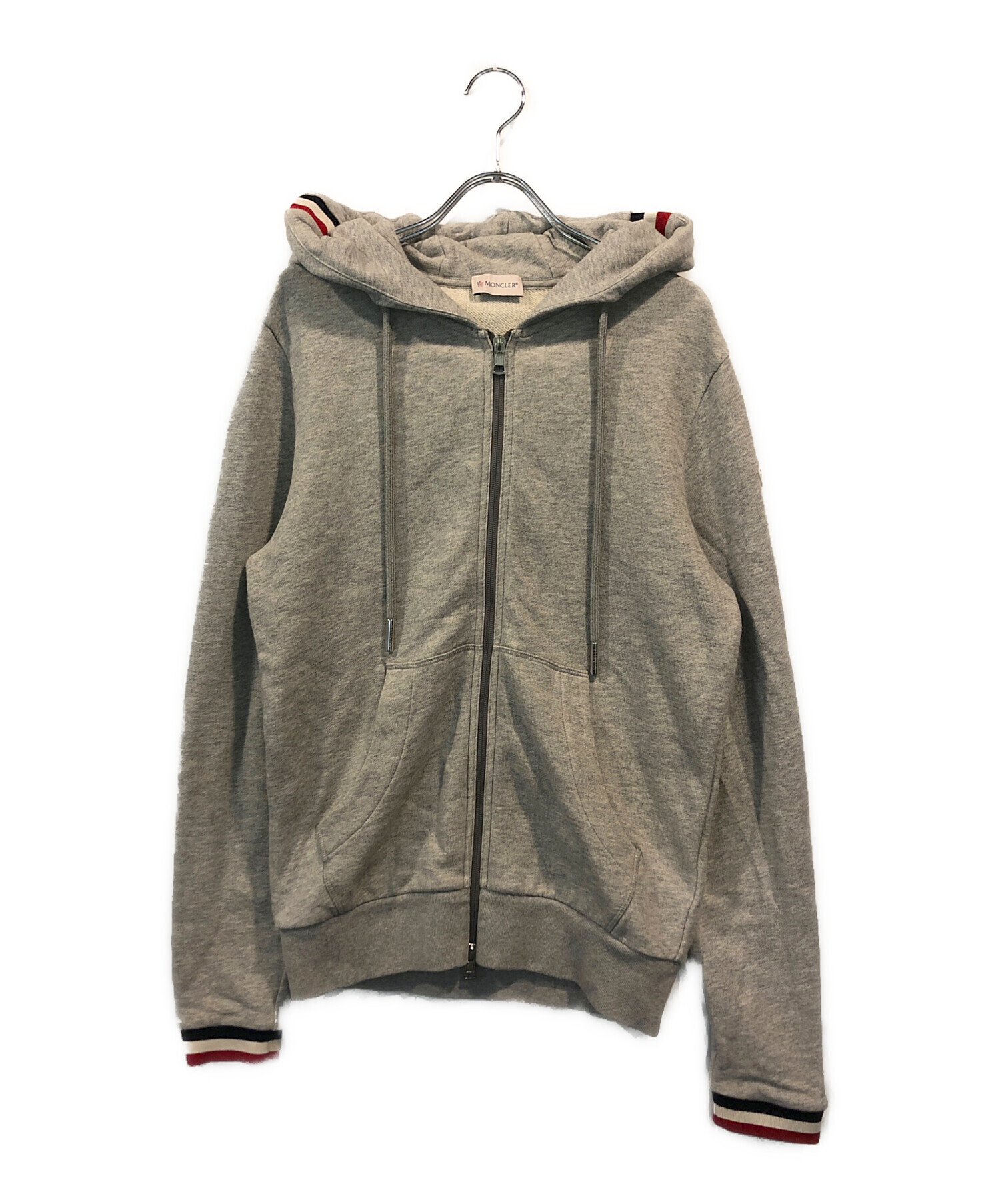 中古・古着通販】MONCLER (モンクレール) ジップパーカー グレー 