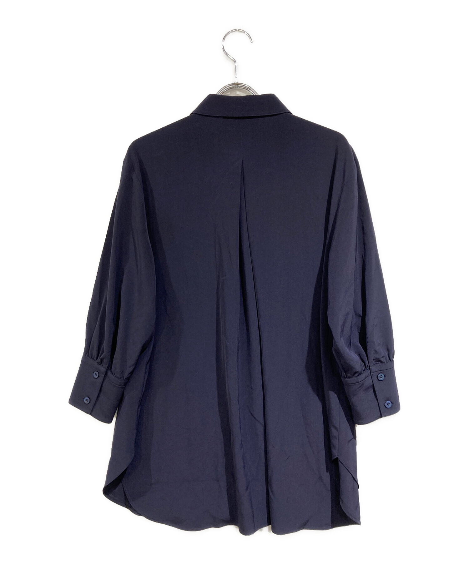 中古・古着通販】ADORE (アドーア) ストレッチデシンブラウス ネイビー