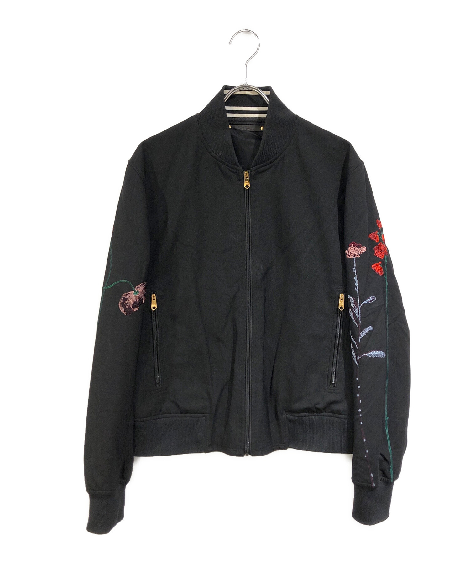 中古・古着通販】Paul Smith (ポールスミス) 刺繍ブルゾン ブラック