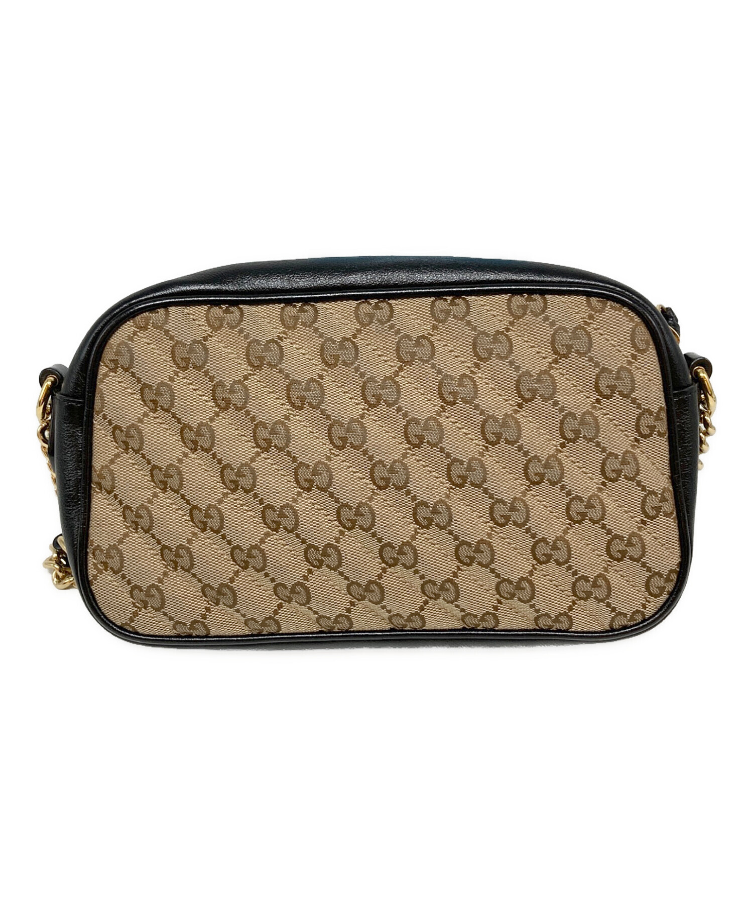 中古・古着通販】GUCCI (グッチ) ショルダーバッグ ベージュ×ブラック