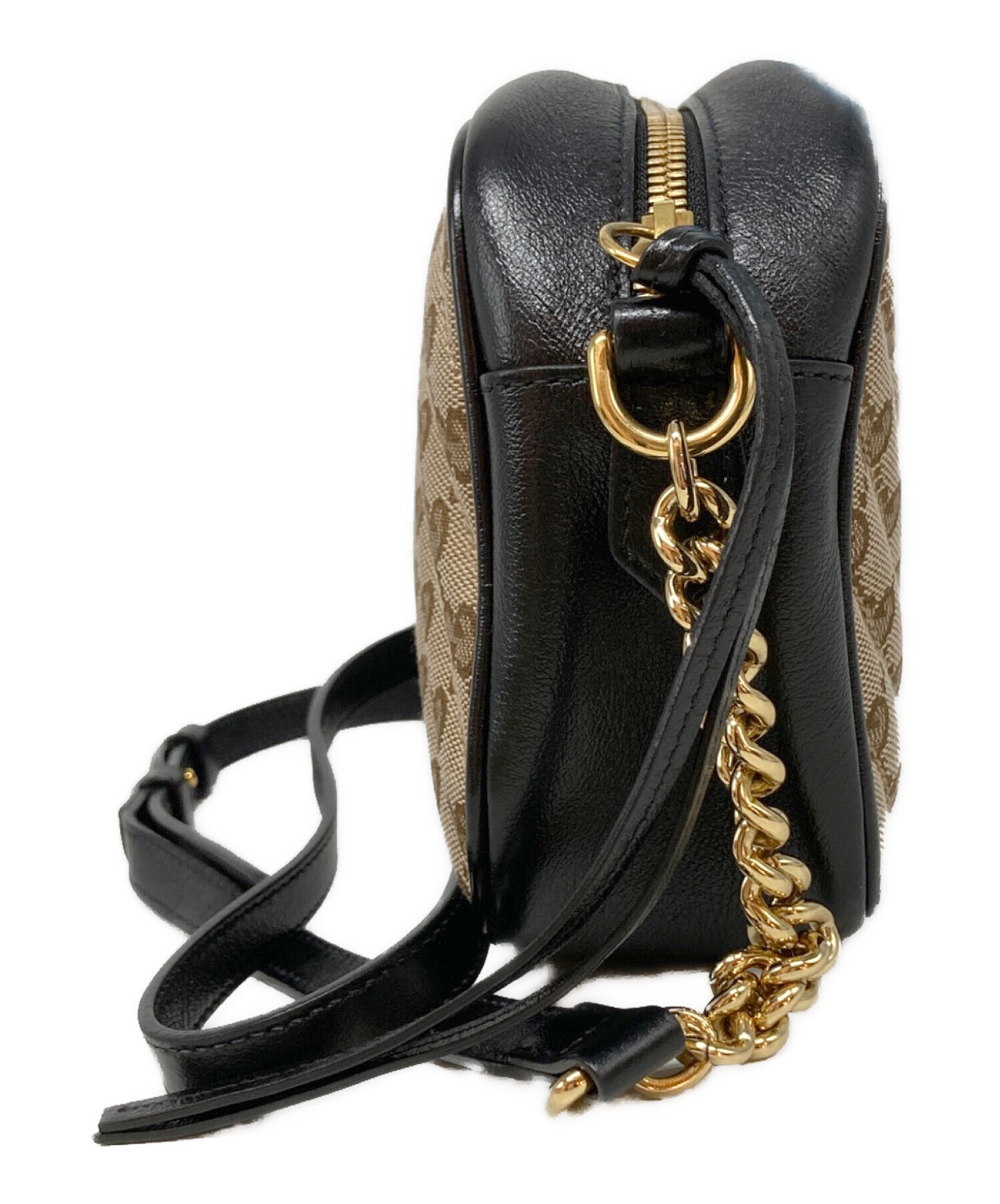 中古・古着通販】GUCCI (グッチ) ショルダーバッグ ベージュ×ブラック