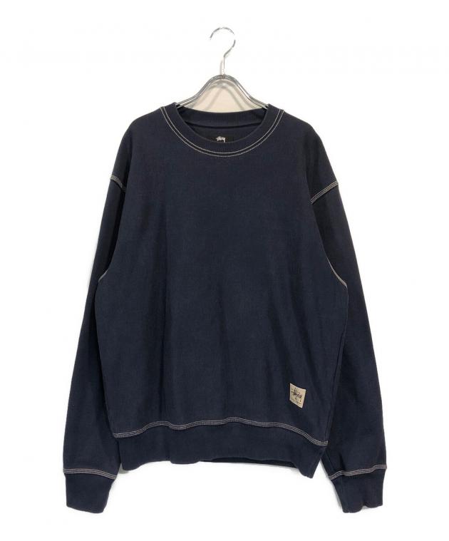 中古・古着通販】stussy (ステューシー) Contrast Stitch Label crew