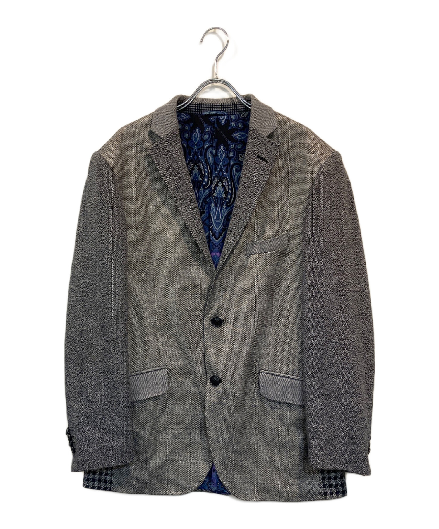 ETRO エトロ　テーラードジャケット　イタリア製　ミラノ　メンズダークグレー 中古・古着通販】ETRO (エトロ) テーラードジャケット グレー サイズ