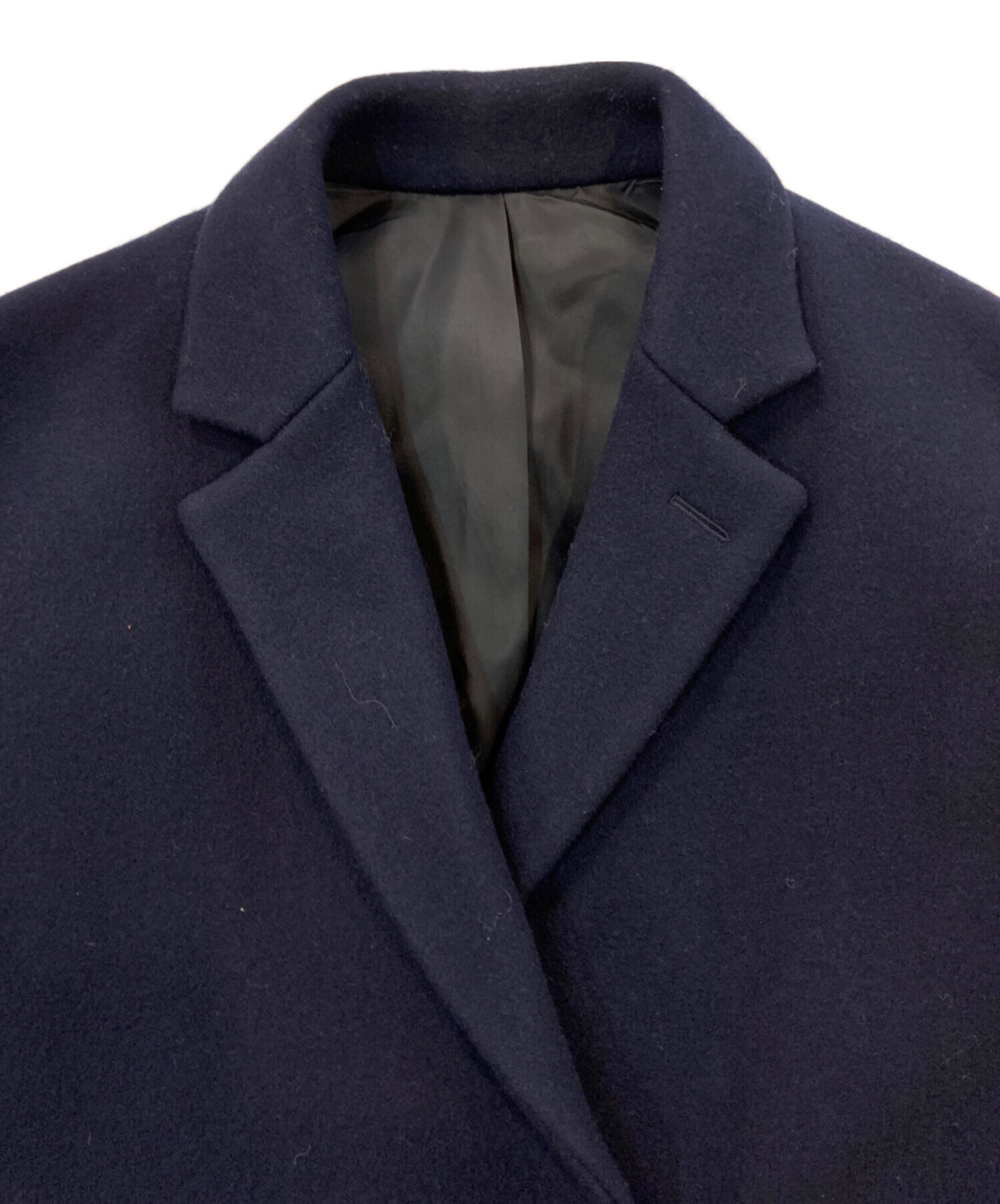 中古・古着通販】YLEVE (イレーヴ) チェスターコート ネイビー サイズ