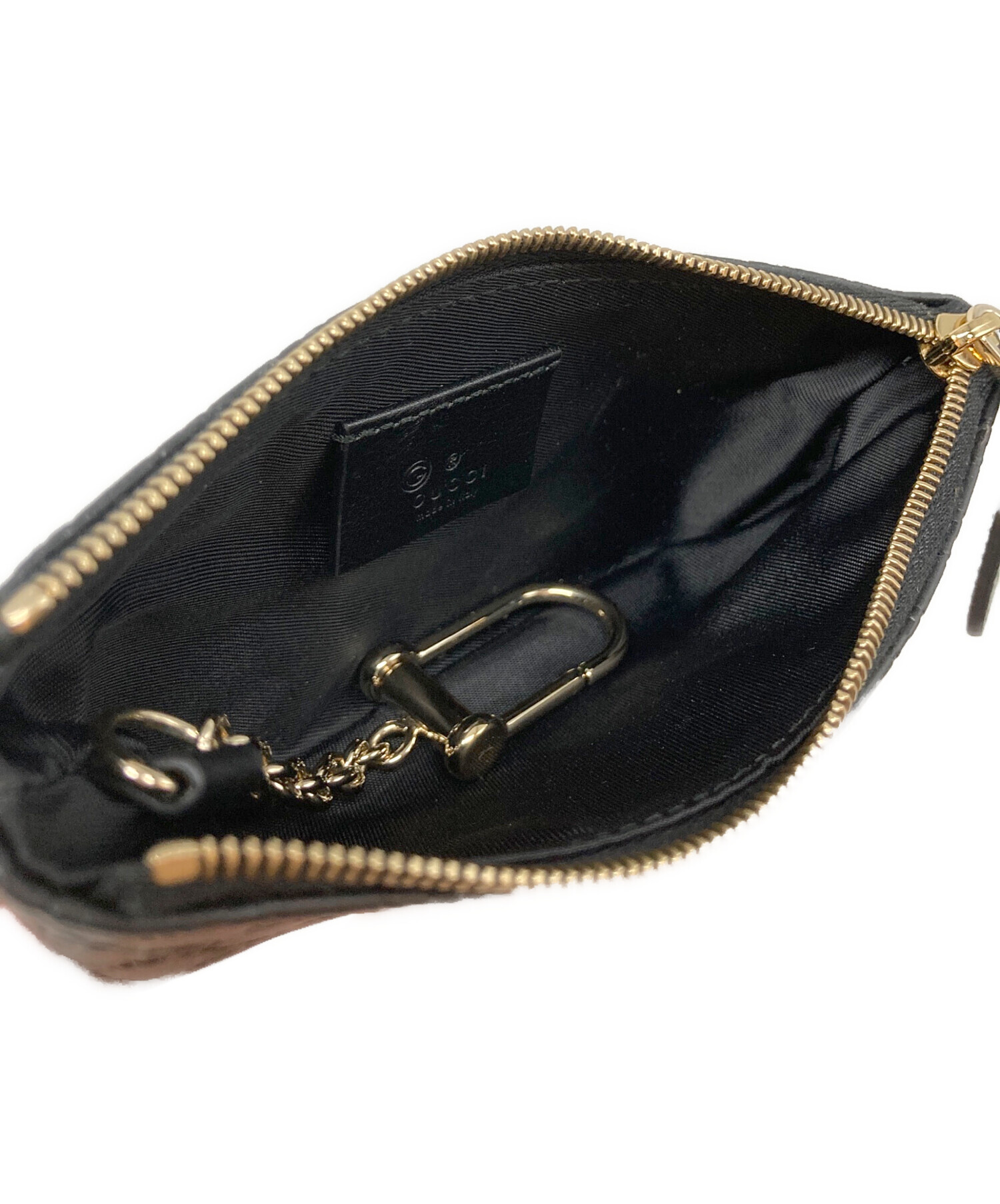 中古・古着通販】GUCCI (グッチ) マイクロGG コインケース ブラック